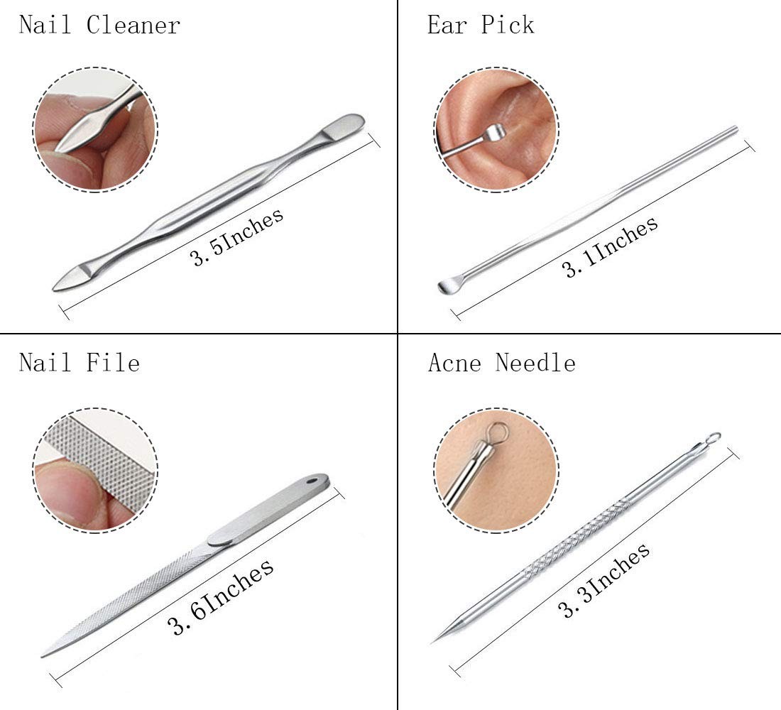 Manicure Set Professional Nail Clippers Kit Pedicure Care Tools- Stainless Steel