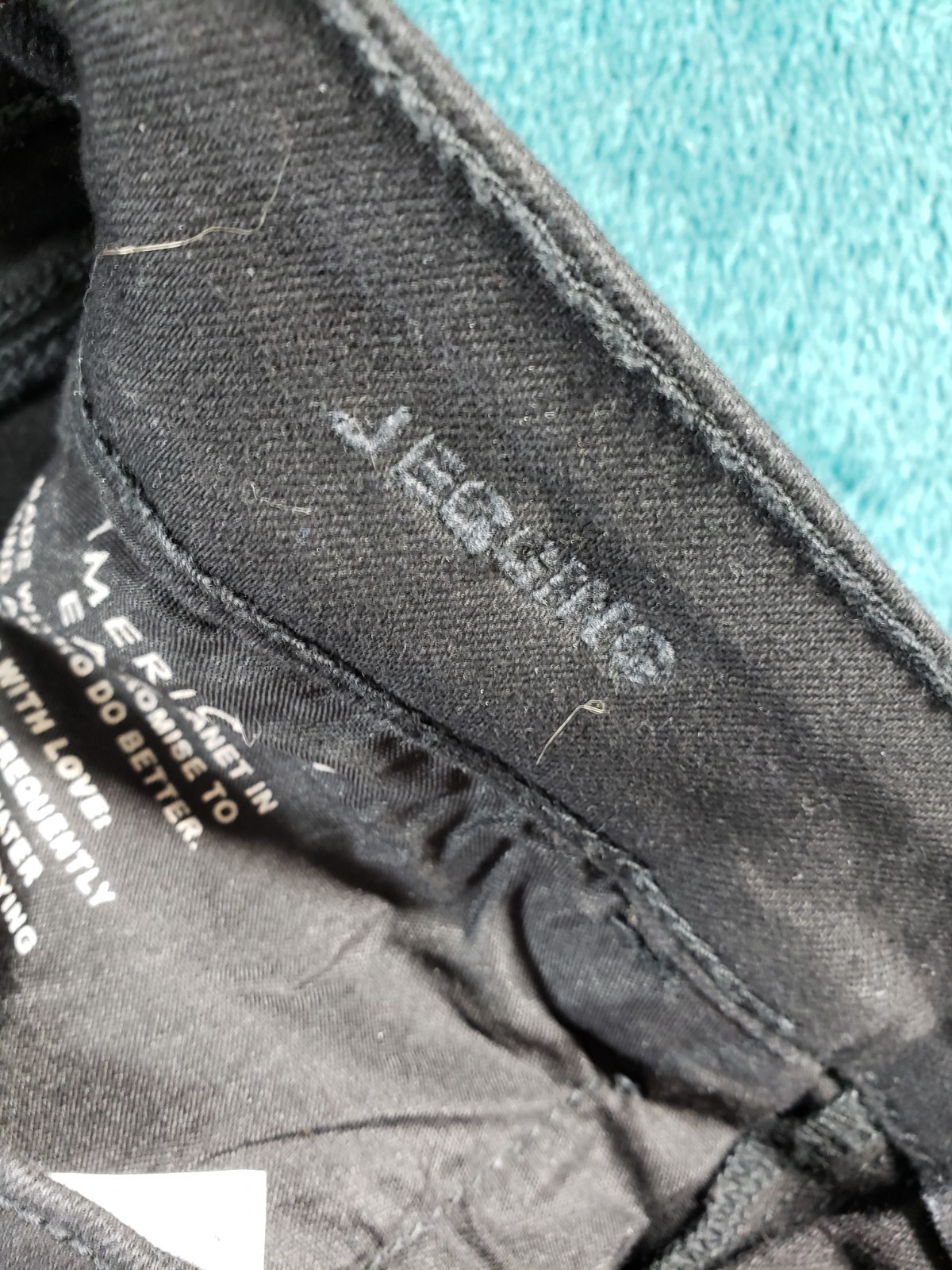 American Eagle Jeans Size 4 Extra Long Women Black Stretch Pant Mid Rise Jegging