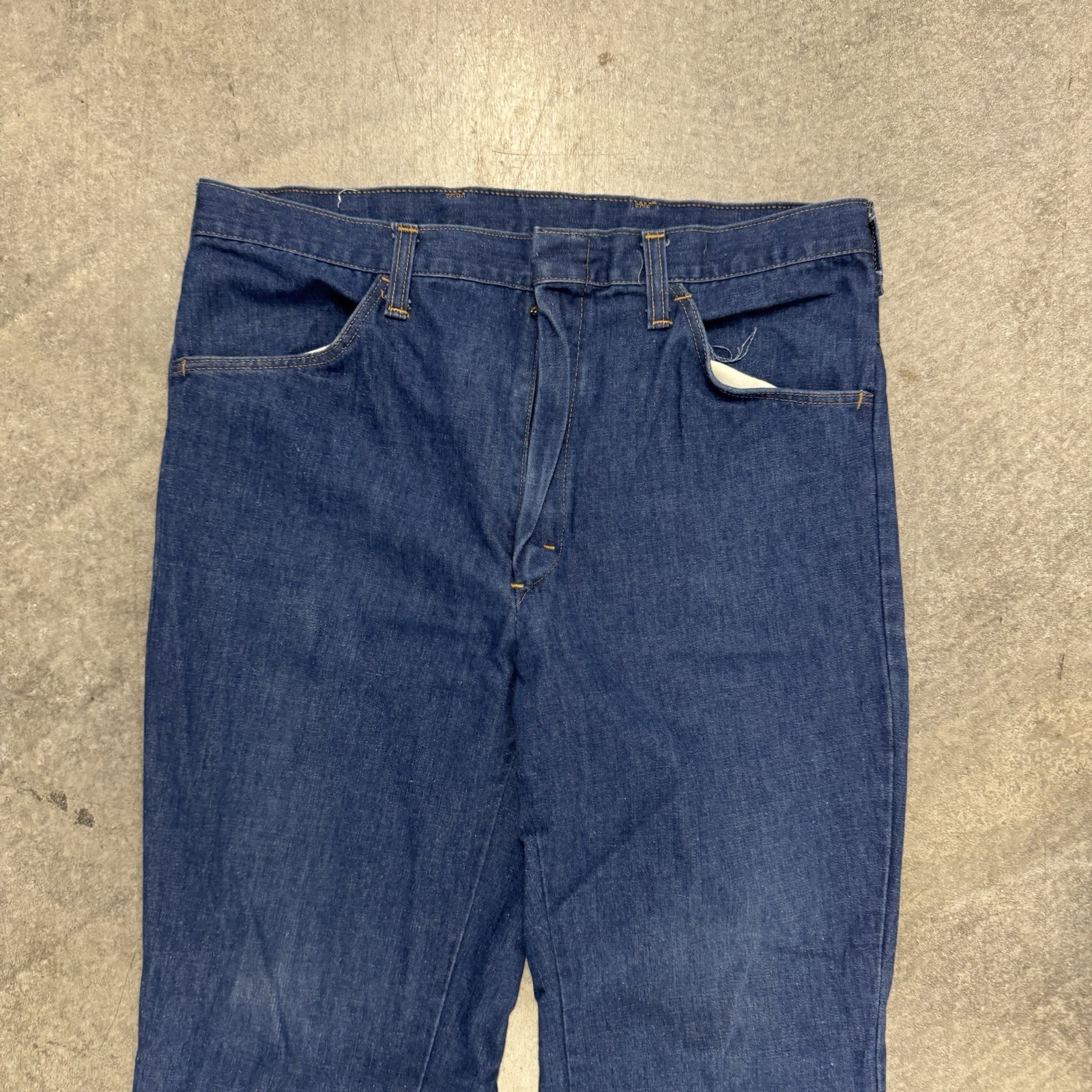 Vintage 70’s Mens Flare Jeans Super Wide Leg Repaired 34 x 30