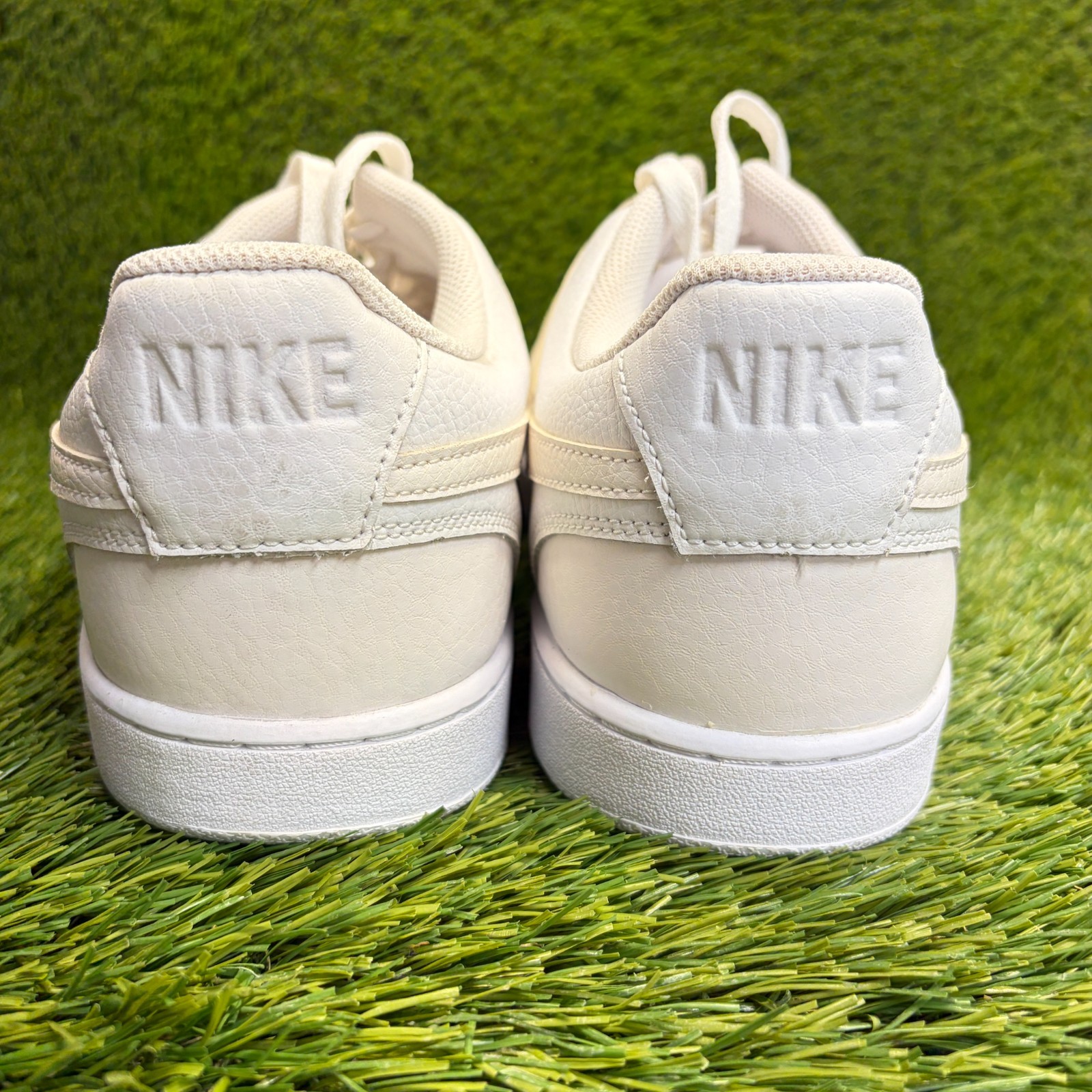 Nike Court Vision Low Men Size 15 White Ivory Athletic Leather Shoes Sneakers