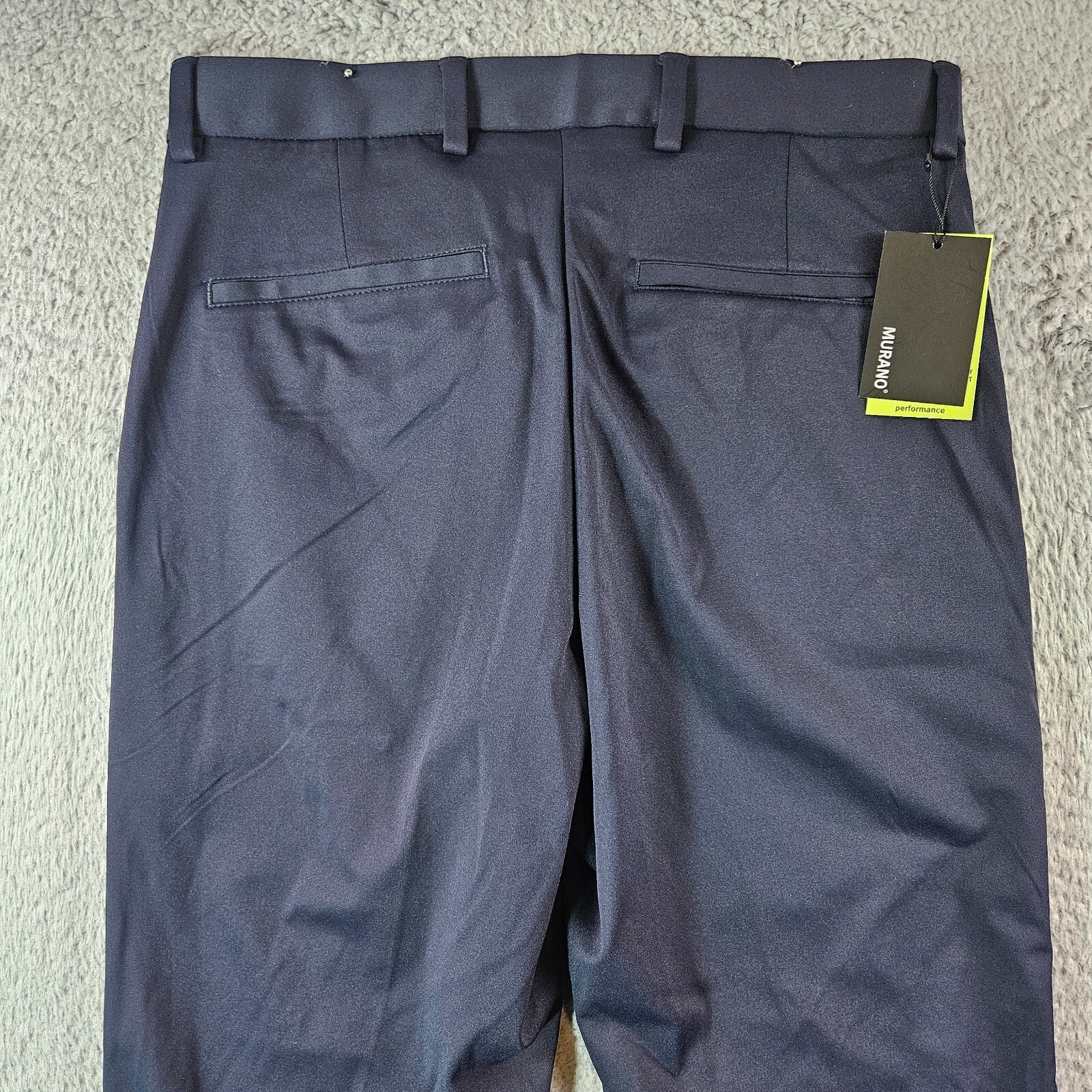 $69 NWT Murano ALEX Dress Pants Men 28×30 – Slim Fit Performance Flat Front Navy