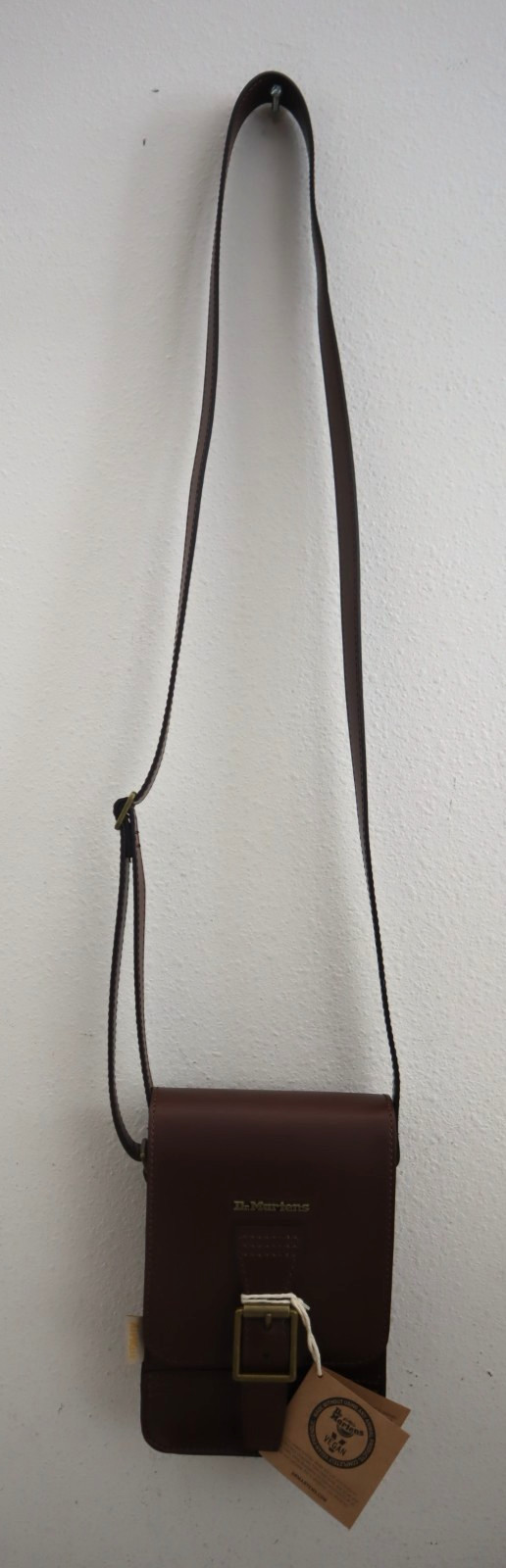 Dr Martens Brown Vegan Leather Reporter Norfolk Flat Shoulder/Crossbody Bag