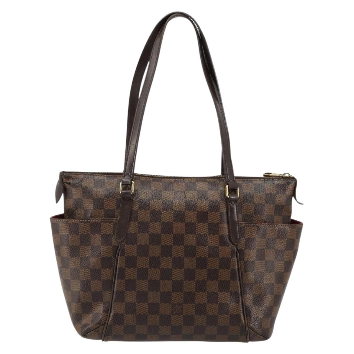 LOUIS VUITTON Damier Ebene Totally PM Tote Bag N41282 LV Auth 180448