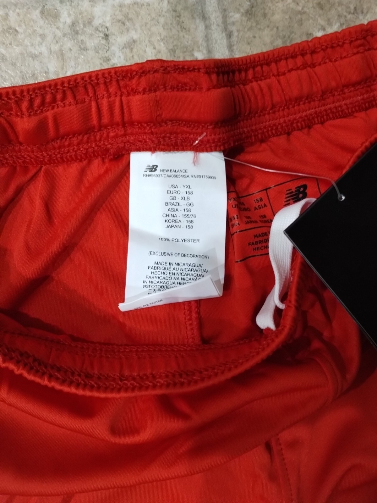 New Balance Youth’s Tackle Shorts Red/White Size XL