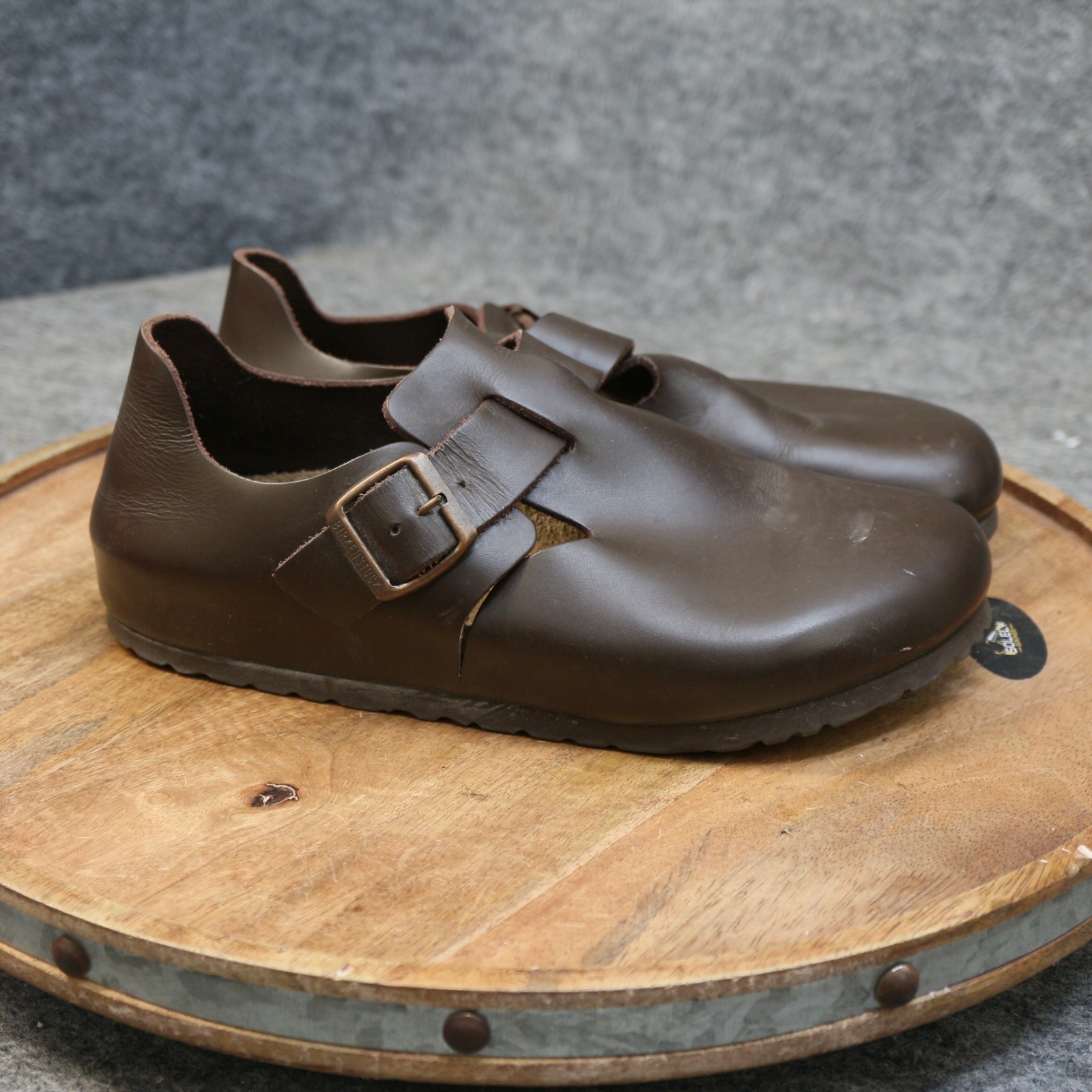 Birkenstock London Womens 38 US 7 Reg. Brown Oiled Leather Clogs Shoes Slip On