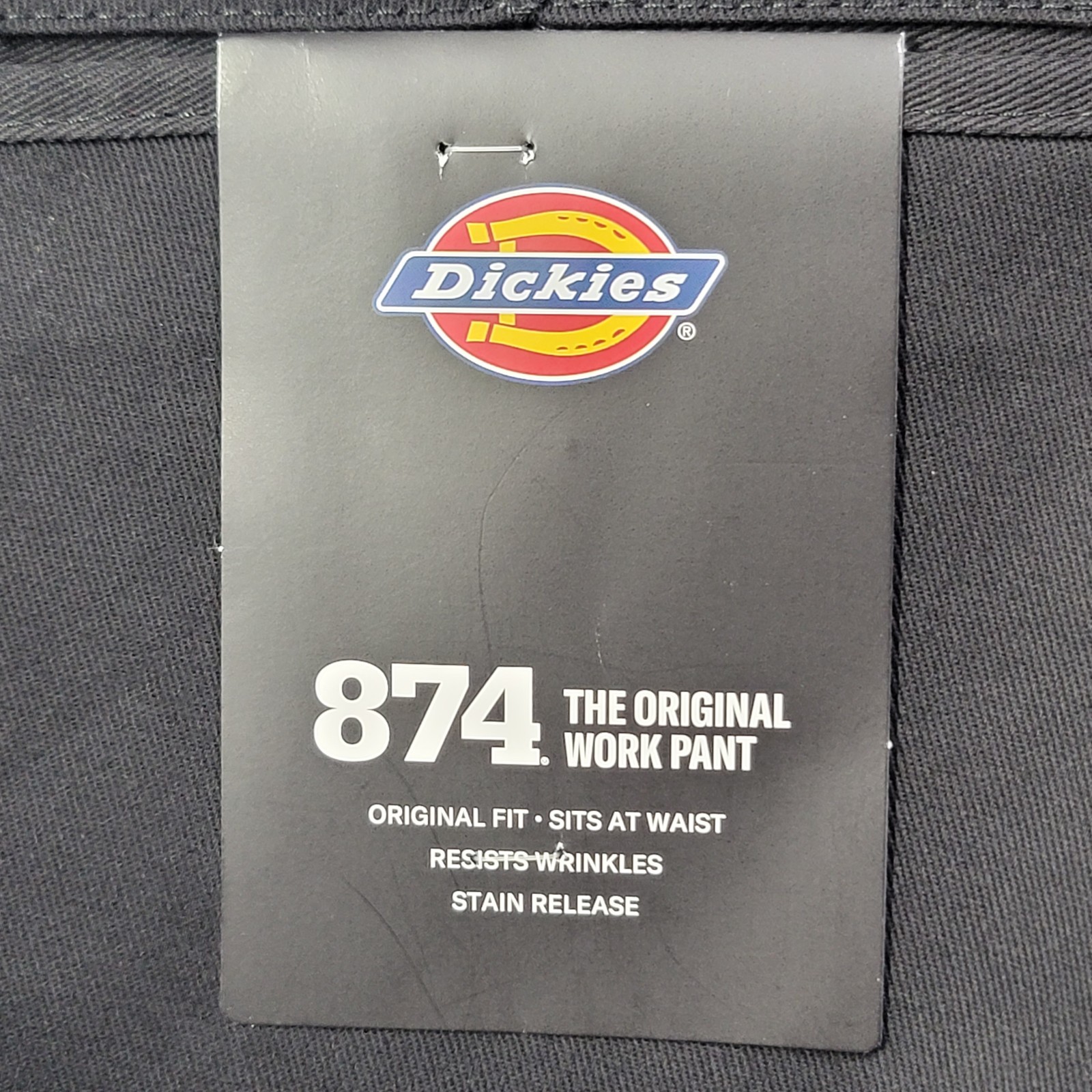 Dickies Pants Mens 34×32 Black 874 Original Fit Work Pant Straight Leg Logo NWT