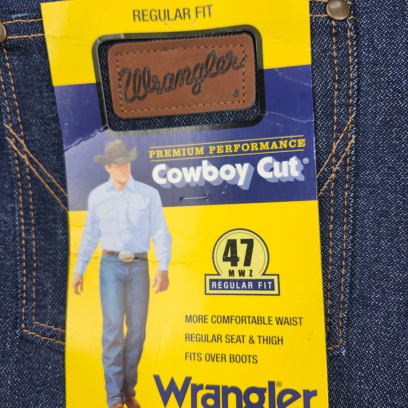 Wrangler Jeans Mens 33×38 Blue Cowboy Cut Denim Western Rodeo 47MWZ NEW NWT