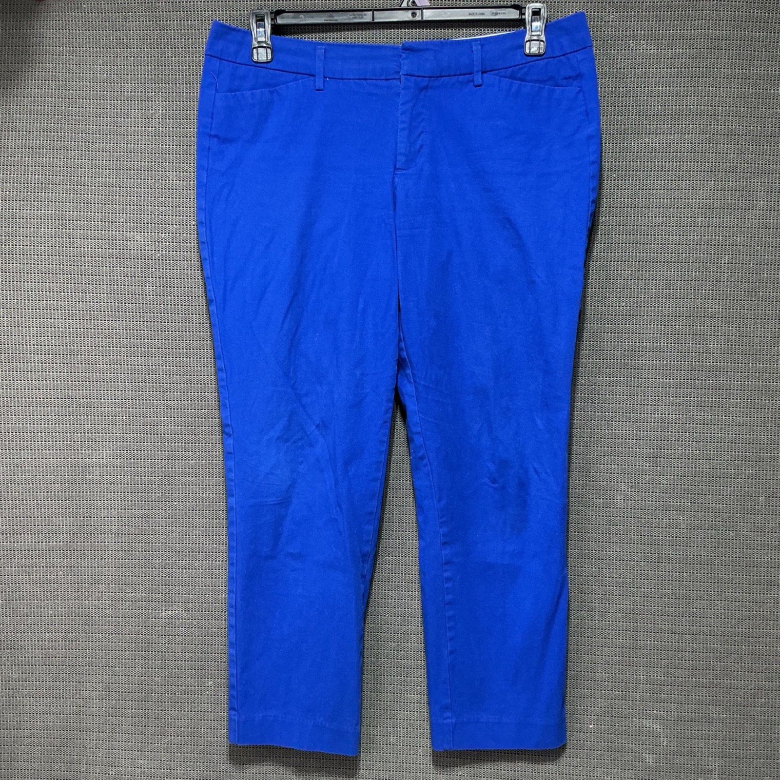 A.n.a Women’s Royal Blue Pants Size 10 Ankle Length Slim Fit Made In Oman
