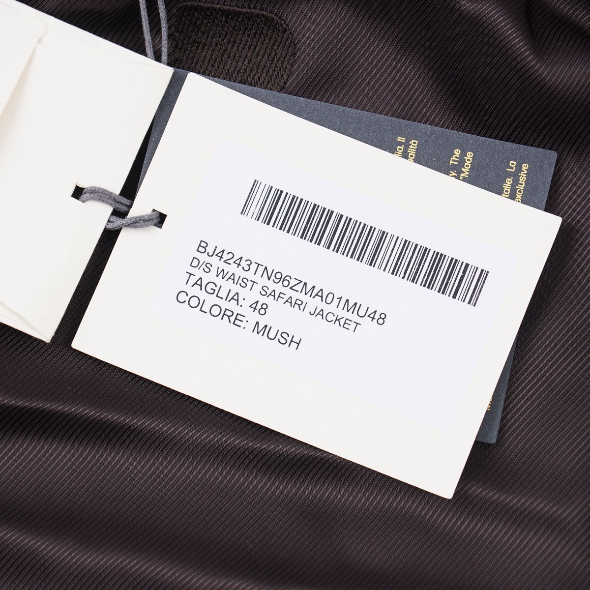 Brett Johnson ‘Lugano’ Brown Padded Silk Safari Field Jacket S (Eu 48) NWT