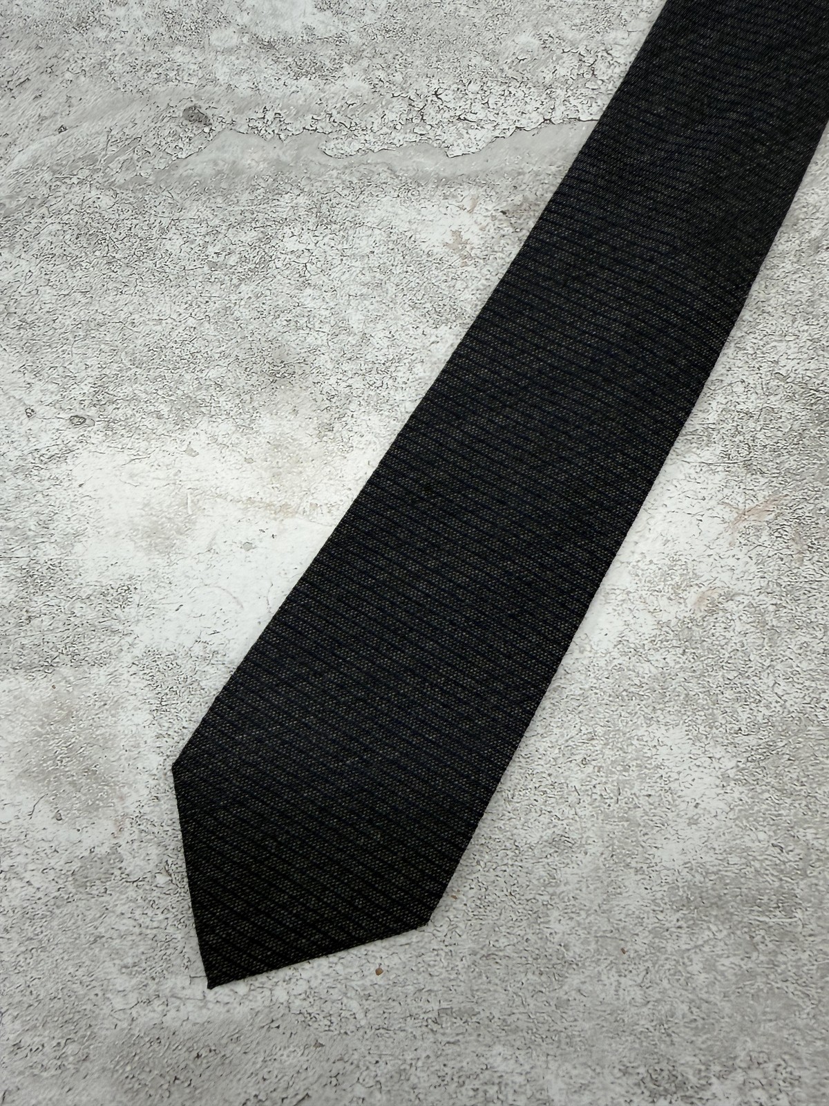 Gap Tie Mens One Size Blue Herringbone Wool Silk Slim Skinny Classic Dress Work