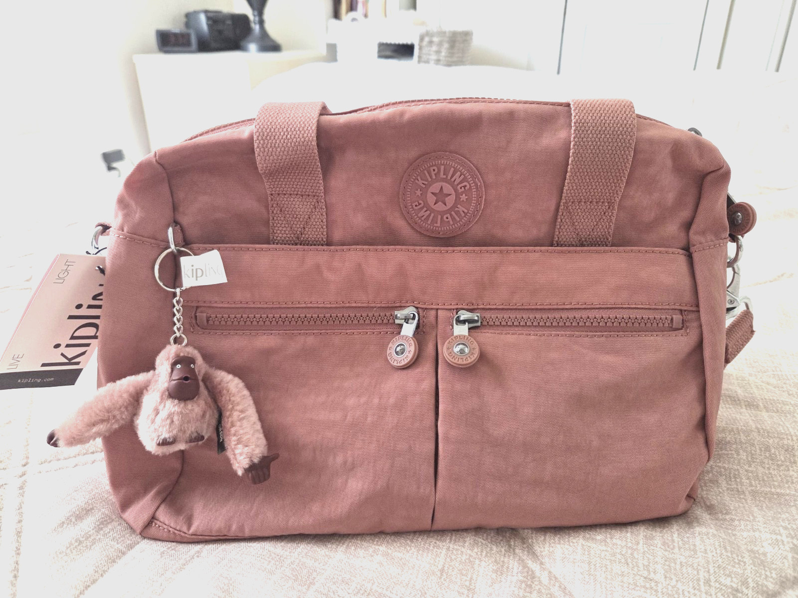 NEW Kipling Klara Satchel Crossbody bag (Kind Rose) with adjustable strap