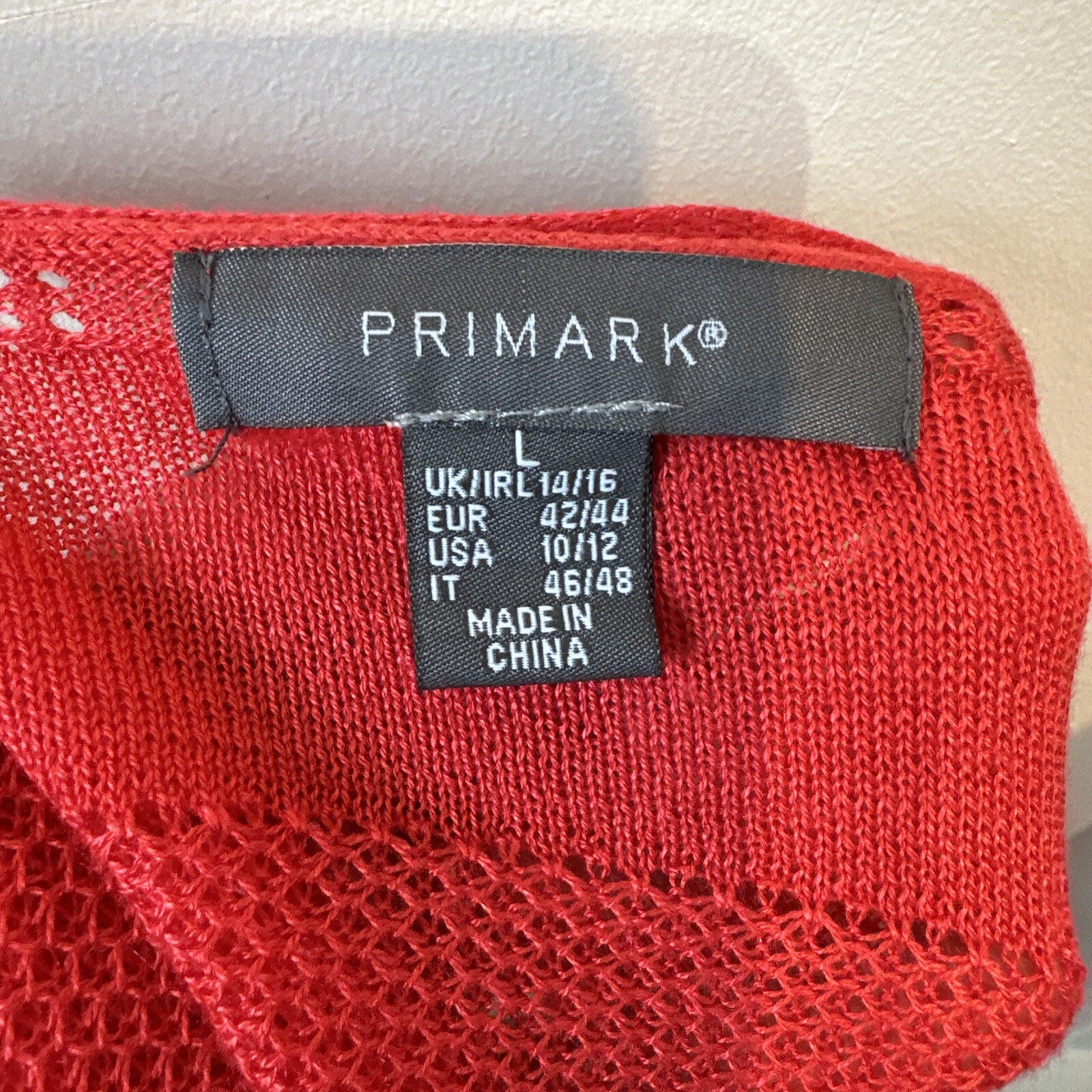 RED CROP CARDIGAN SHRUG KNIT JACKET ANY SEASON ANY OCCASION SZ L 16