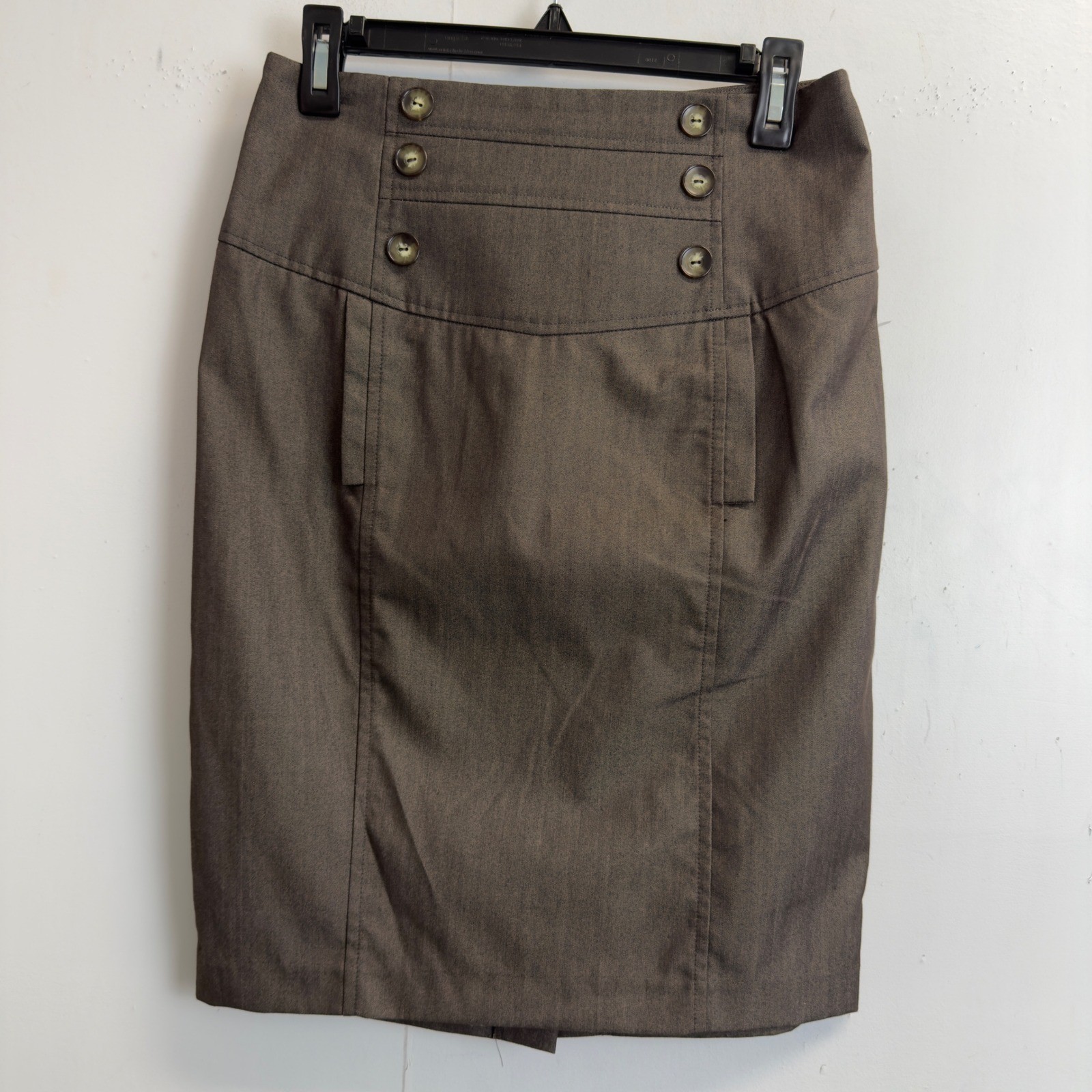 B-Wear Byer California Brown Short Sleeve Blazer and Pencil Skirt Suit Set L