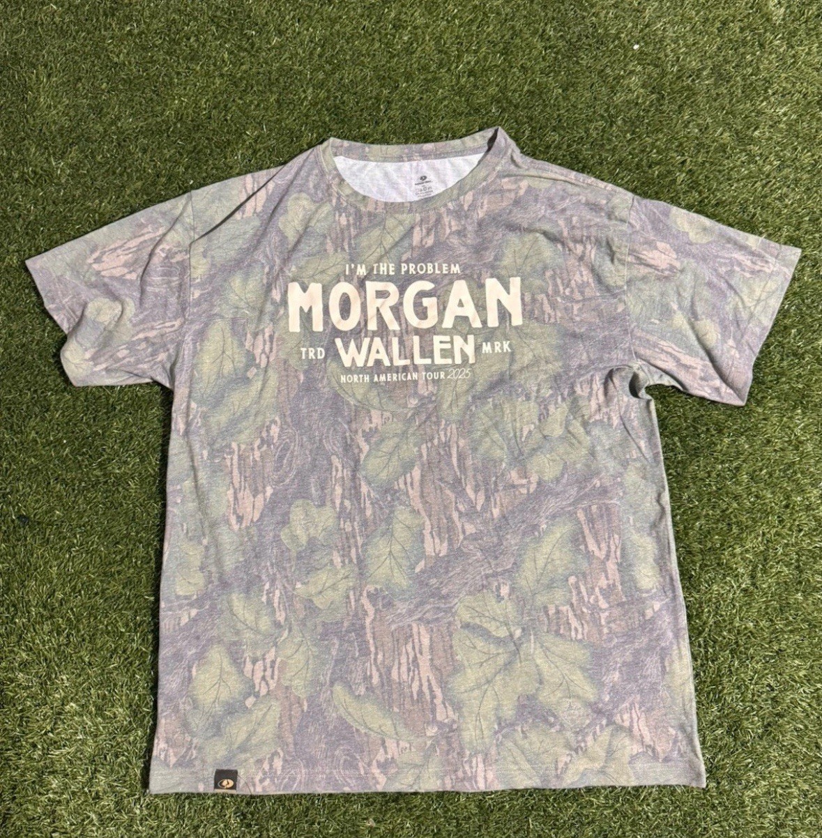 Morgan Wallen Shirt Camouflage XL Mossy Oak 2025 I’m The Problem Tour Camo
