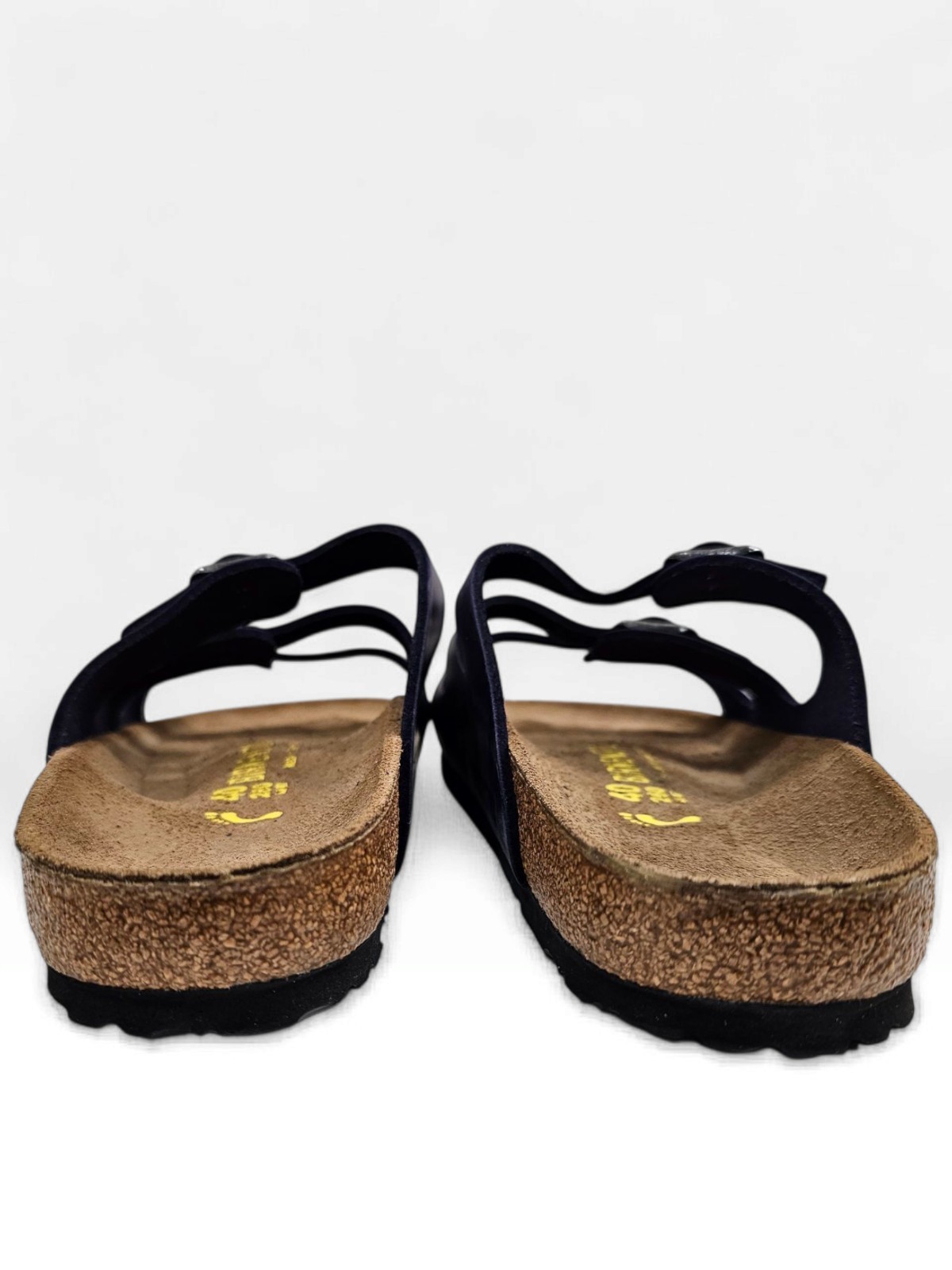 BIRKENSTOCK Florida Unisex Navy Blue Leather 3 Straps Sandals 40/Women 9-9.5M