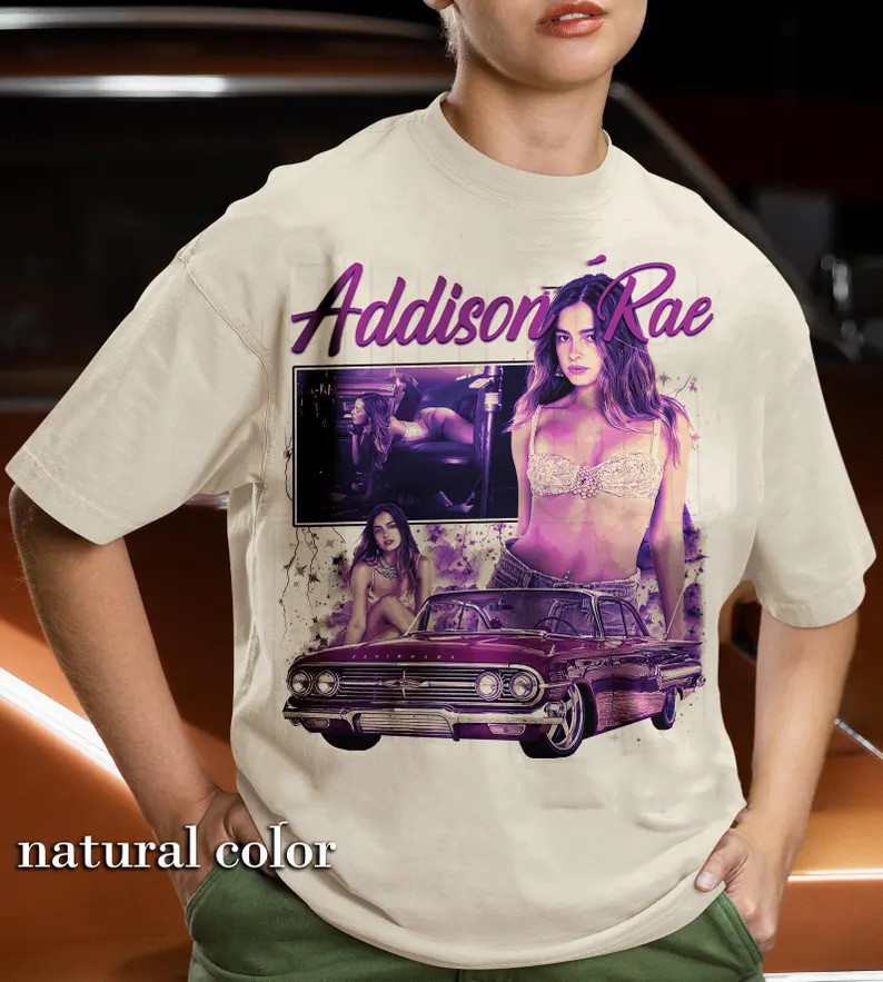 Addison Rae Music Gift For Fan Print Unisex T- Shirt Full Size S-5XL DO161
