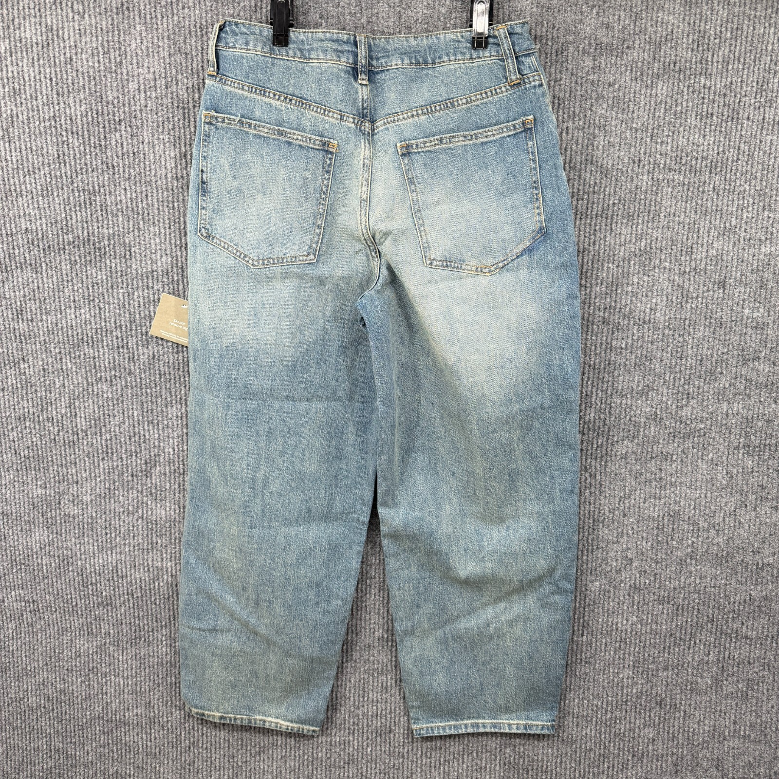 New Oliver Logan Women’s Barrel Leg Denim Jeans Indigo High Rise Harlow 8/29