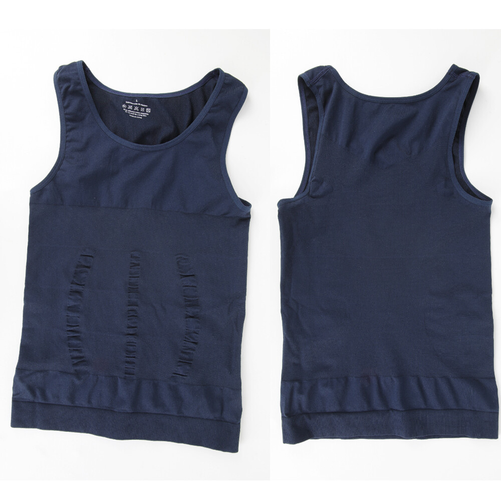 Slimming Men’s Compression Tank Top Tummy Control Belly Boobs Shaper Vest Shirts