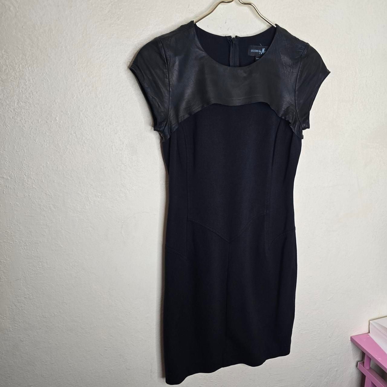 Guess by Marciano Genuine Leather Panel Bodycon Dress