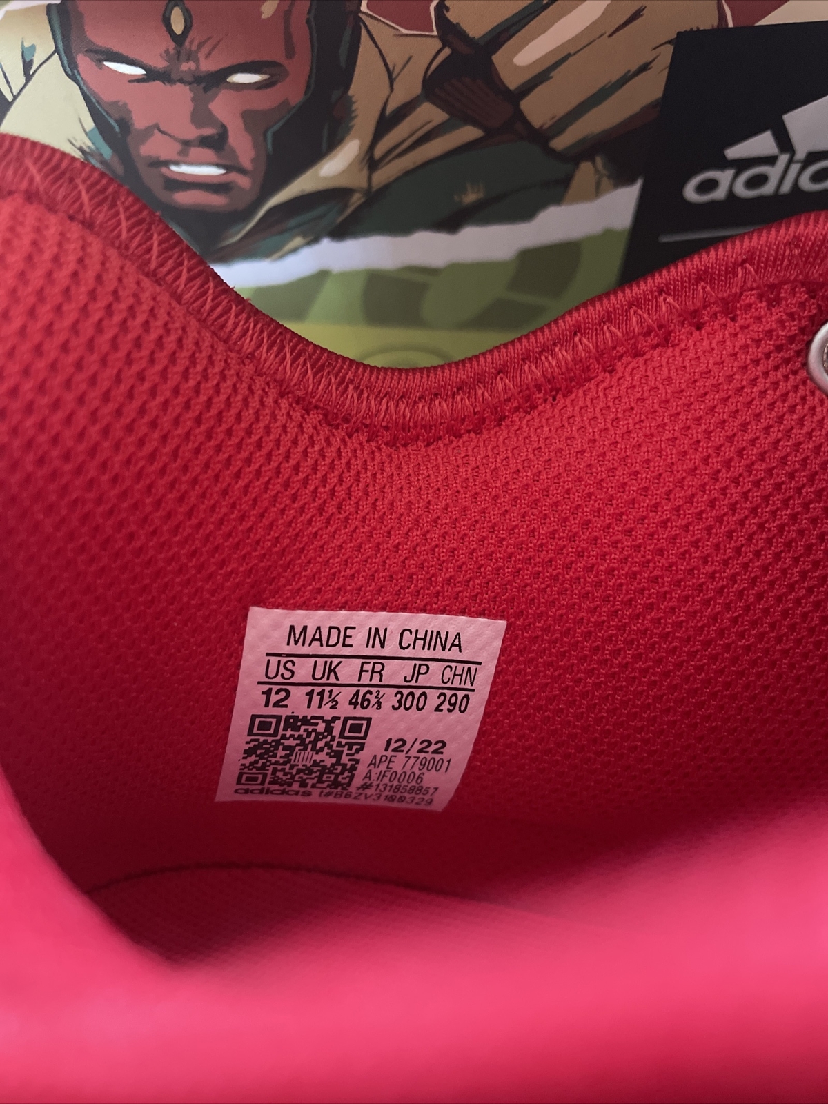 Adidas BYW Select Marvel Core Black Scarlet Iron Metallic Ant Man Size 12