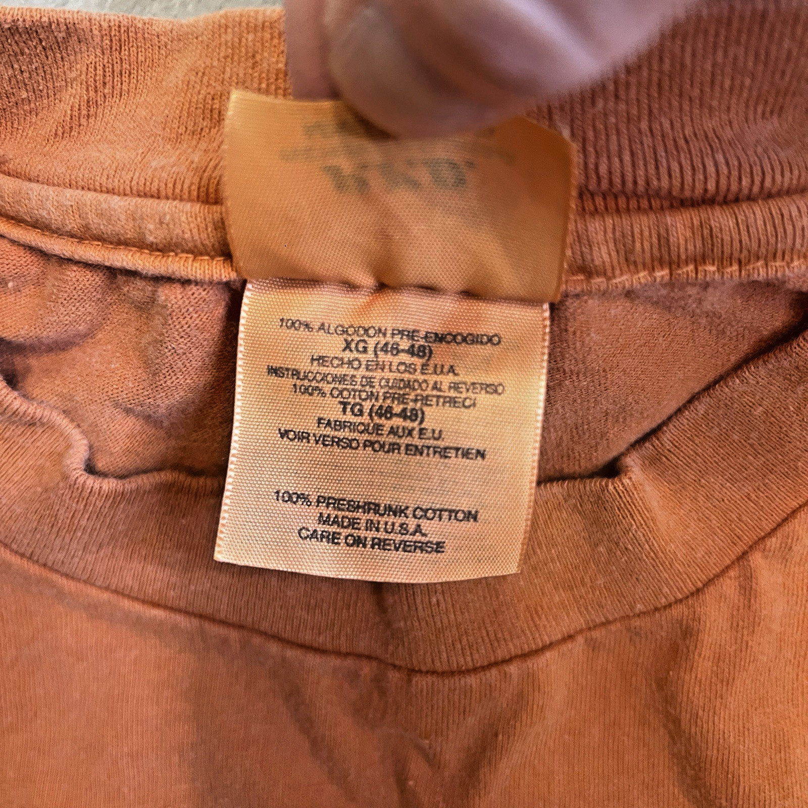 Hanes PFD Georgia Red Clay Shirt XL Made USA Y2K Orange Southern Heritage Tee