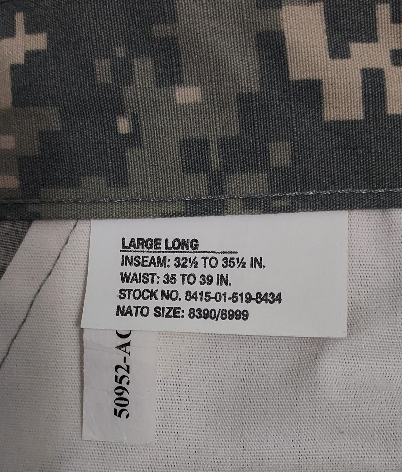 Tru-Spec Desert Camo Military Ripstop Cargo Tactical Pants Large/Long NWT