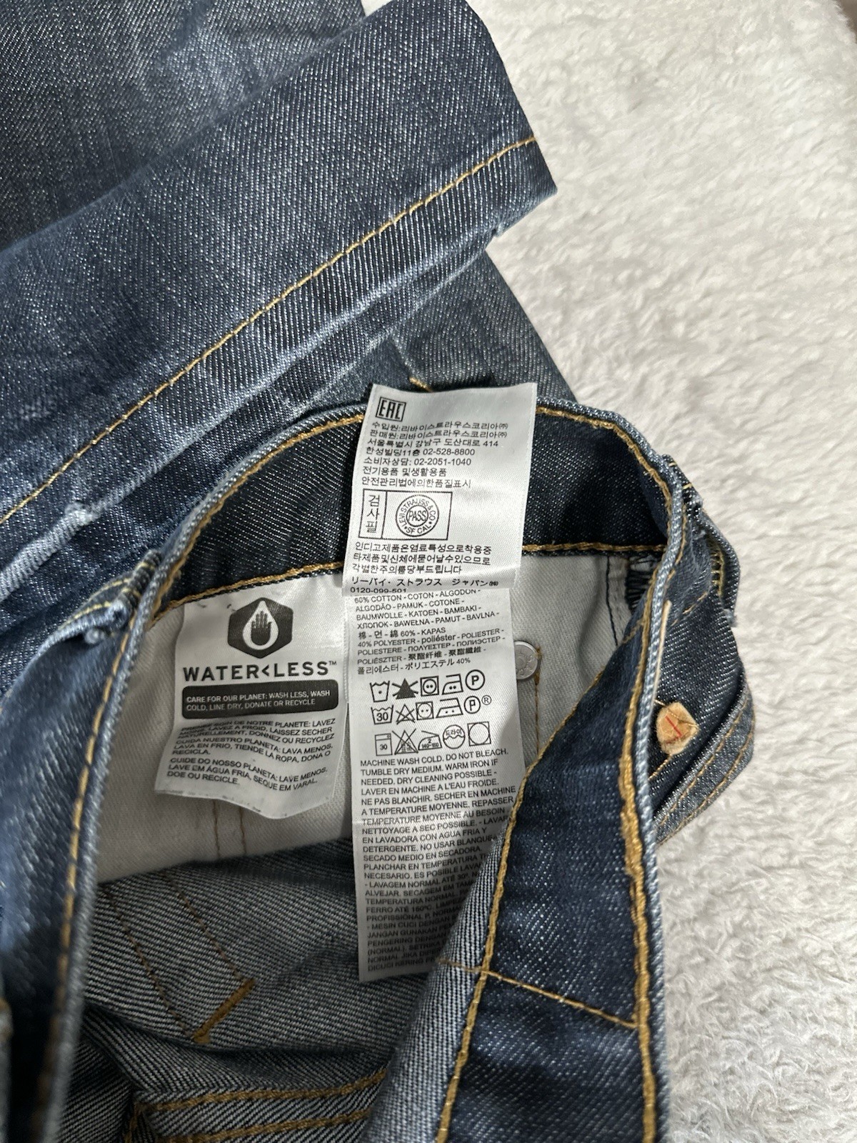 Levi’s 513 Mens Slim Straight 33×32 Blue Pants Denim Jeans Stretch