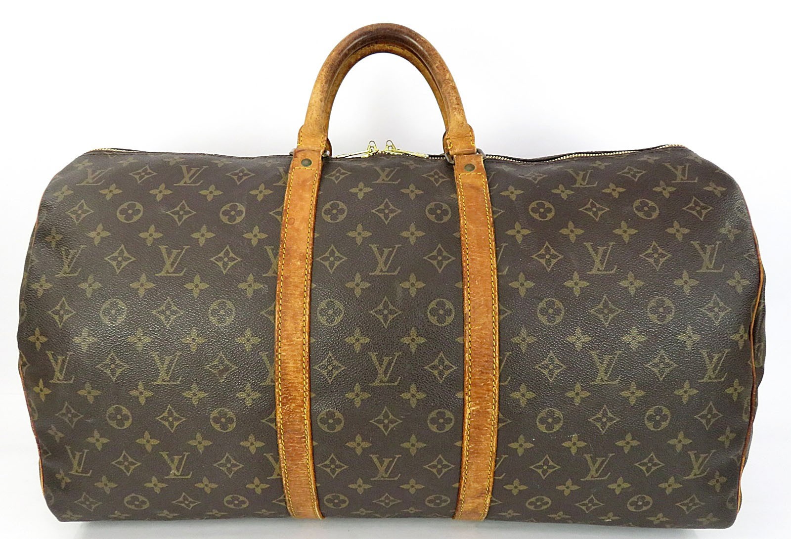 Authentic LOUIS VUITTON Keepall 55 Monogram Canvas Duffel Bag #64013