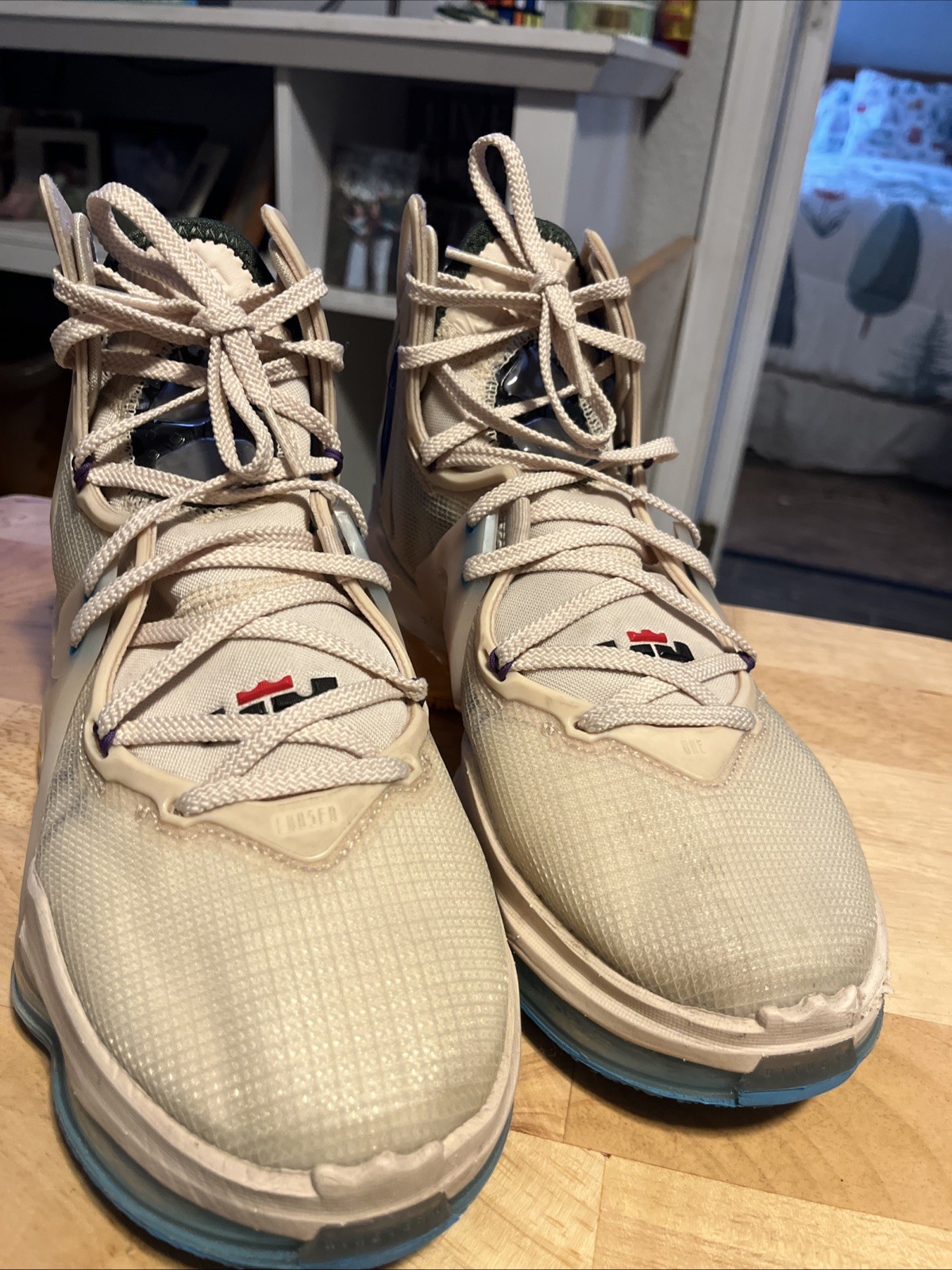 Nike LeBron 19 EP MPLS Lakers Size US 8 DC9341-200 Athletic Sneakers Shoes