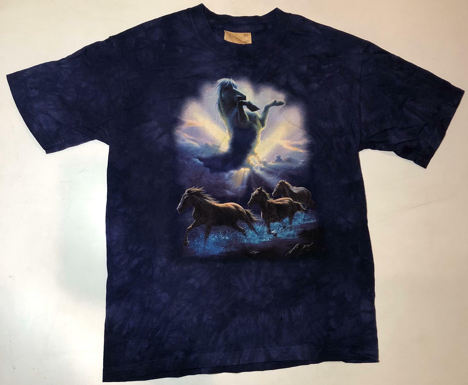 The Mountain Horse Purple Spirit Equine Clouds Cotton Child Kids T-Shirt M-XL