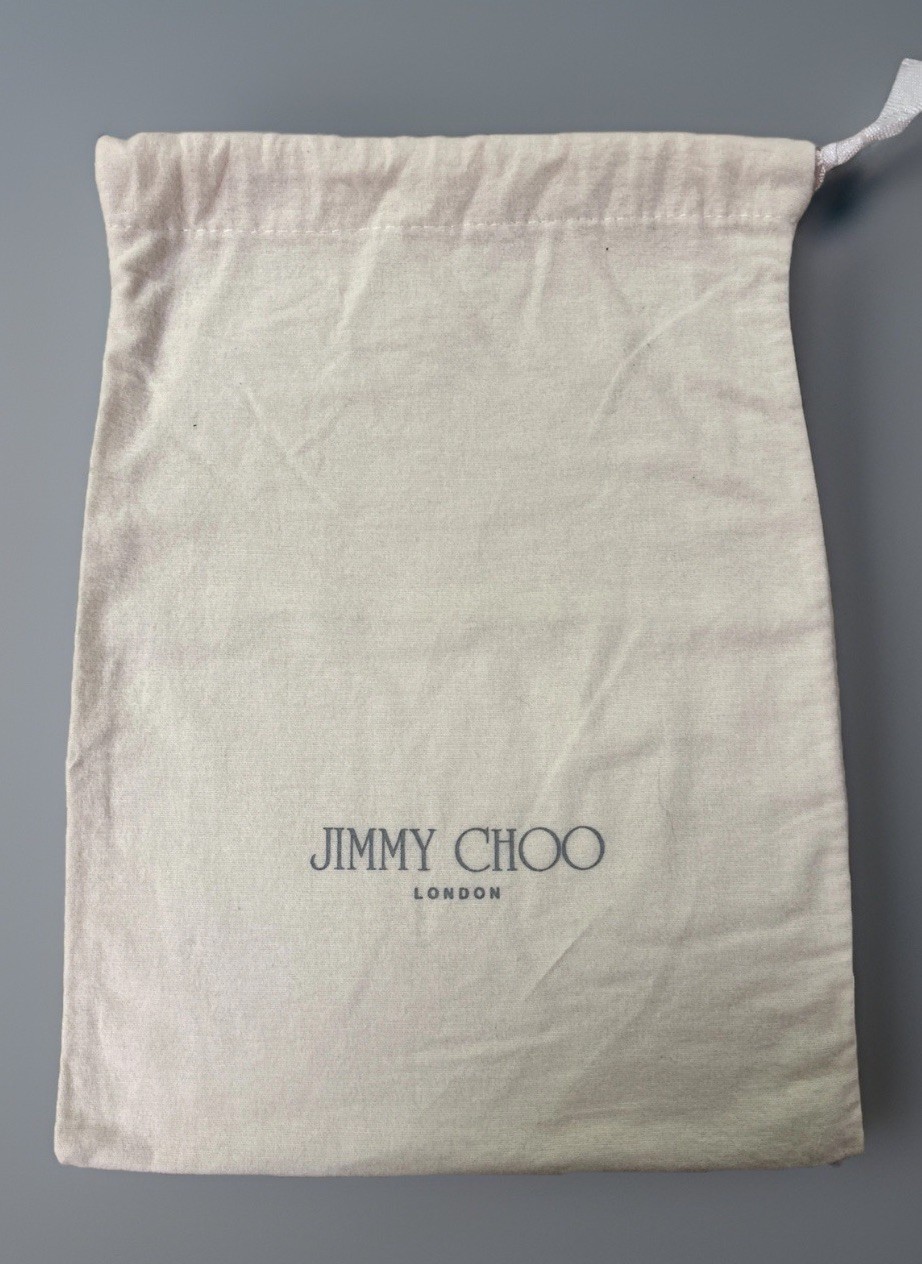 Jimmy Choo- Drawstring Dust Bag Only — Off-White Cotton 10″x 13.5″