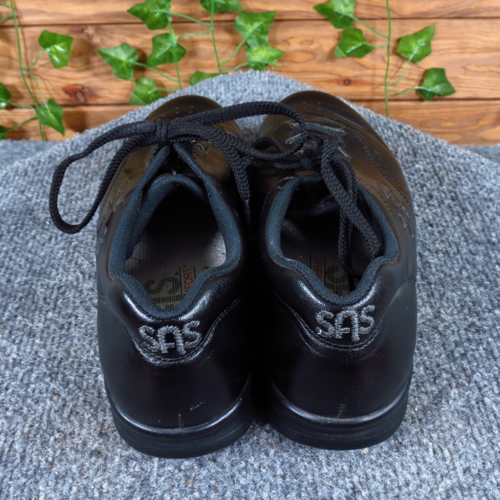 SAS Free Time Women Casual Walking Shoe Size 6 Comfort Daily Wear Black Leather