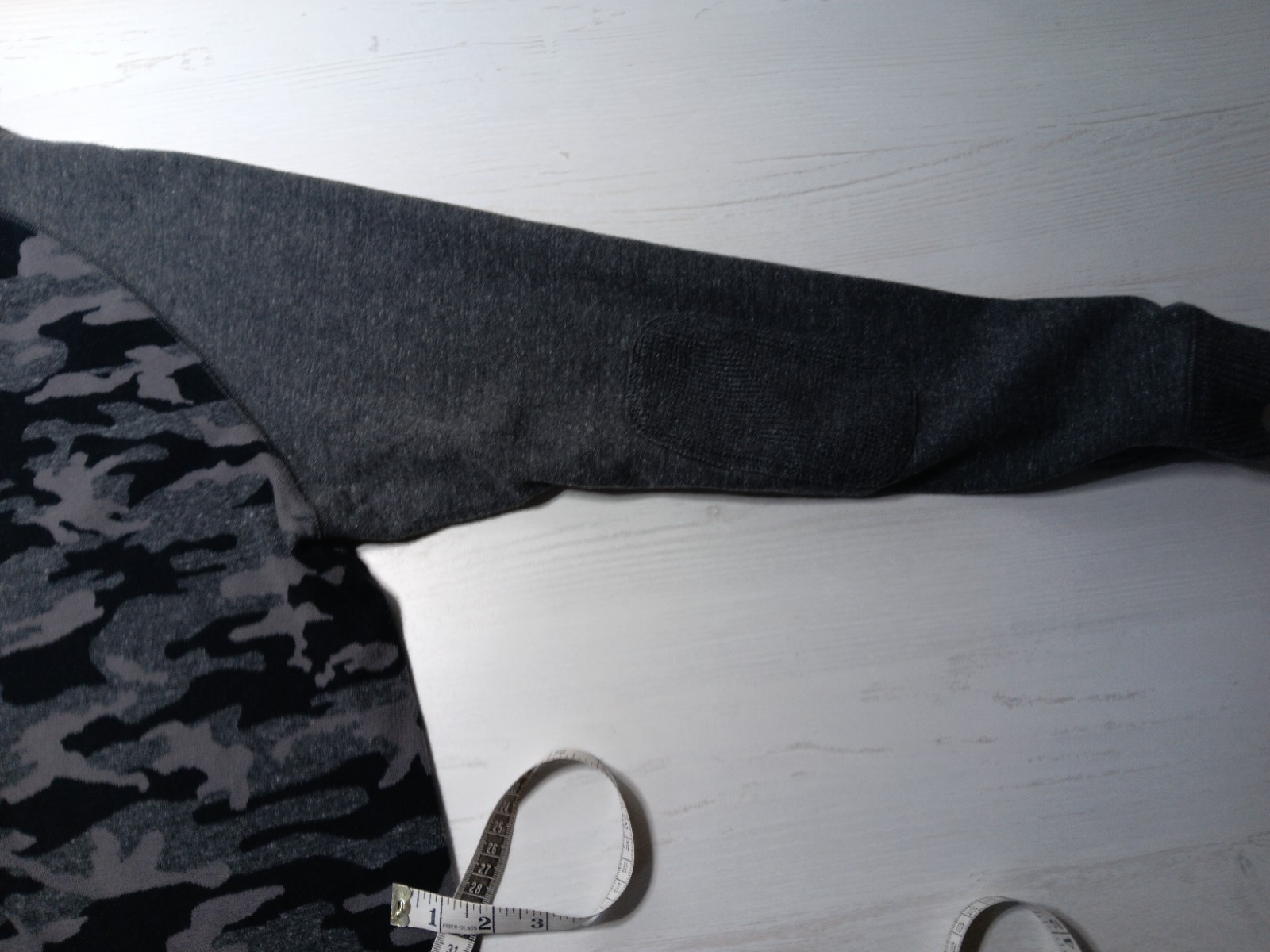 Large Gray Camo Knowledge Wisdom Truth Sweater Elbow Pads