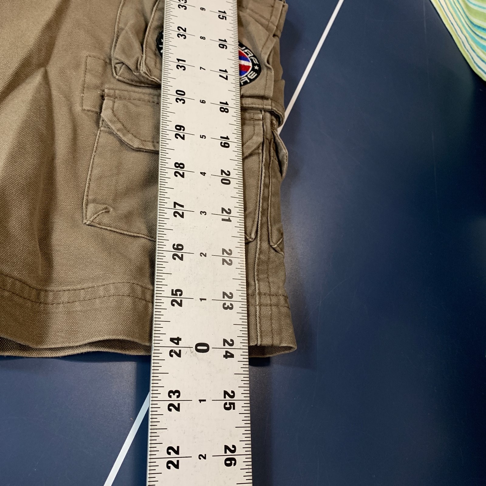 Vintage Planet Surf Cargo Khaki Shorts Mens 33×13 Surf Beach Brown Utility