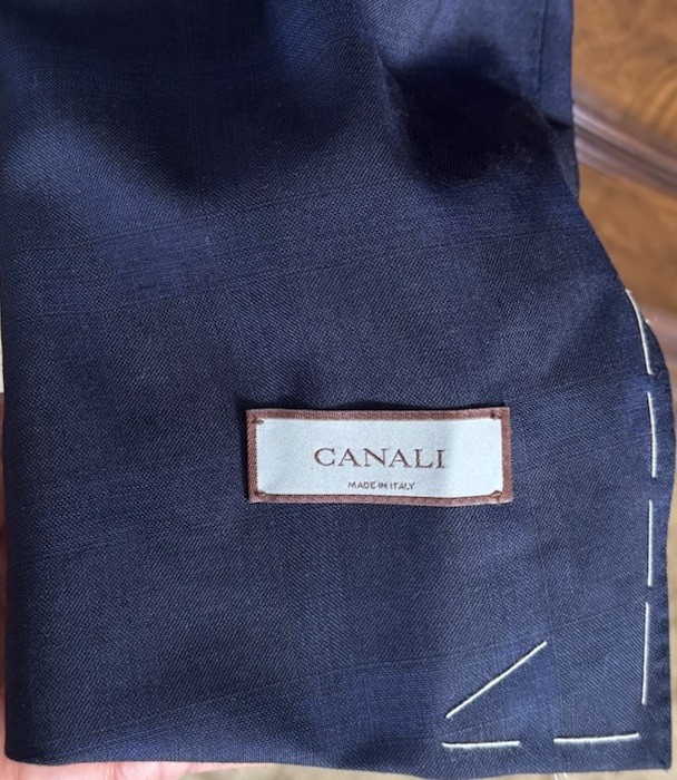 CANALI Dark Navy Windowpane Check Suit Super 160’s EU 58/US 46R MSRP $2495