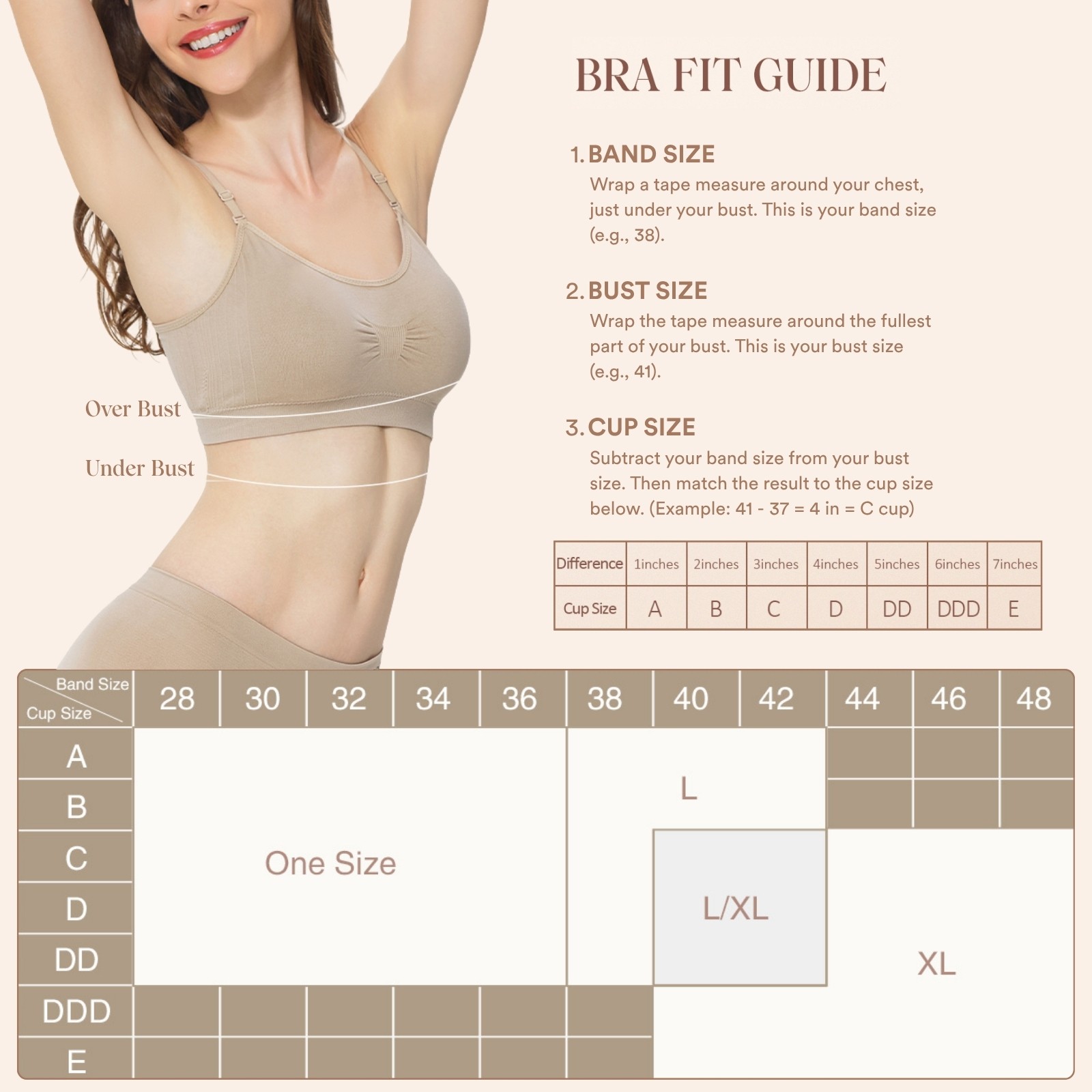 Coobie Women’s Seamless Scoopneck Cami Bra, T-Shirt Bra Wireless Padded Bralette