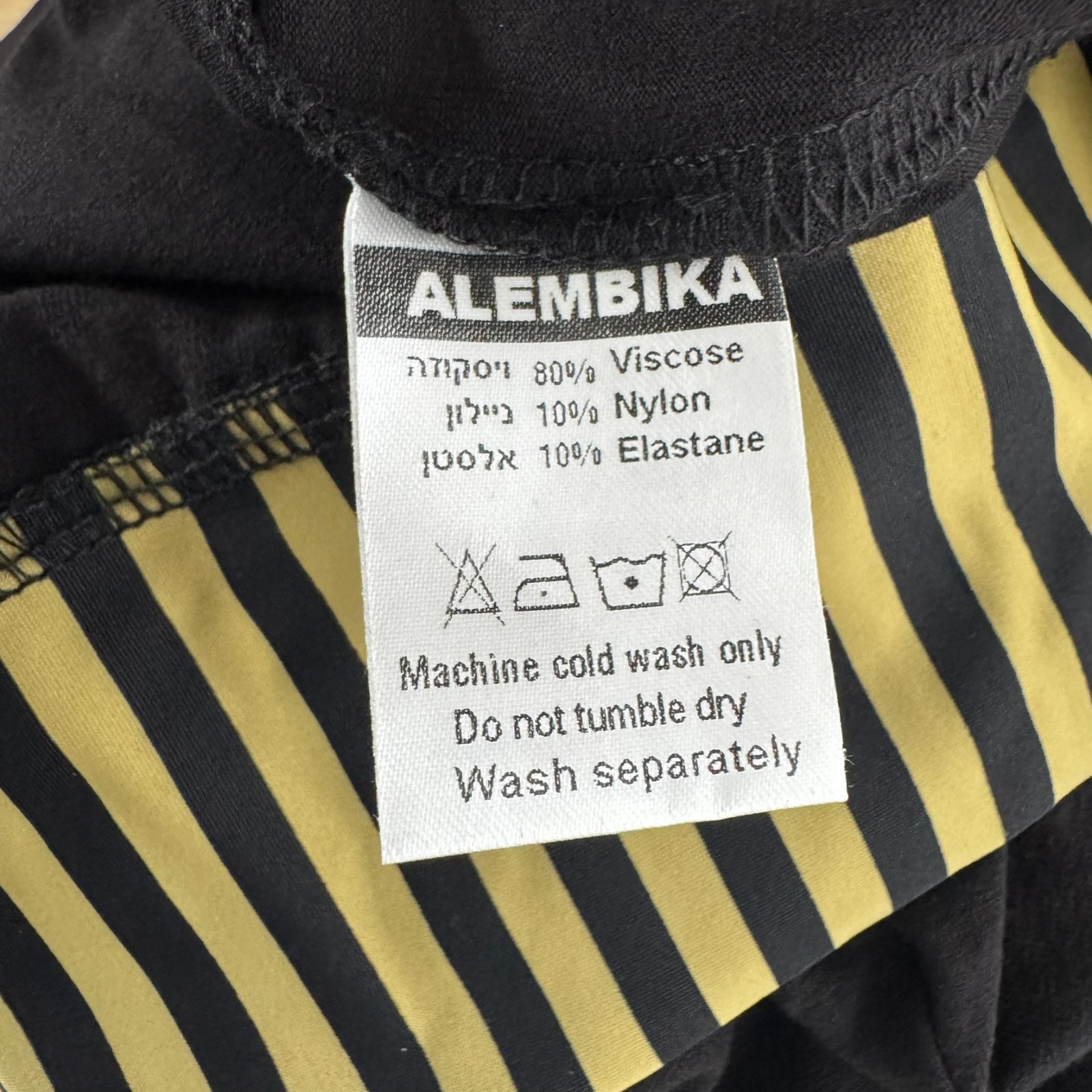 Tekbika By Alembika Tunic Top XS Black Lagenlook Stretch Viscose Blend TP-3968
