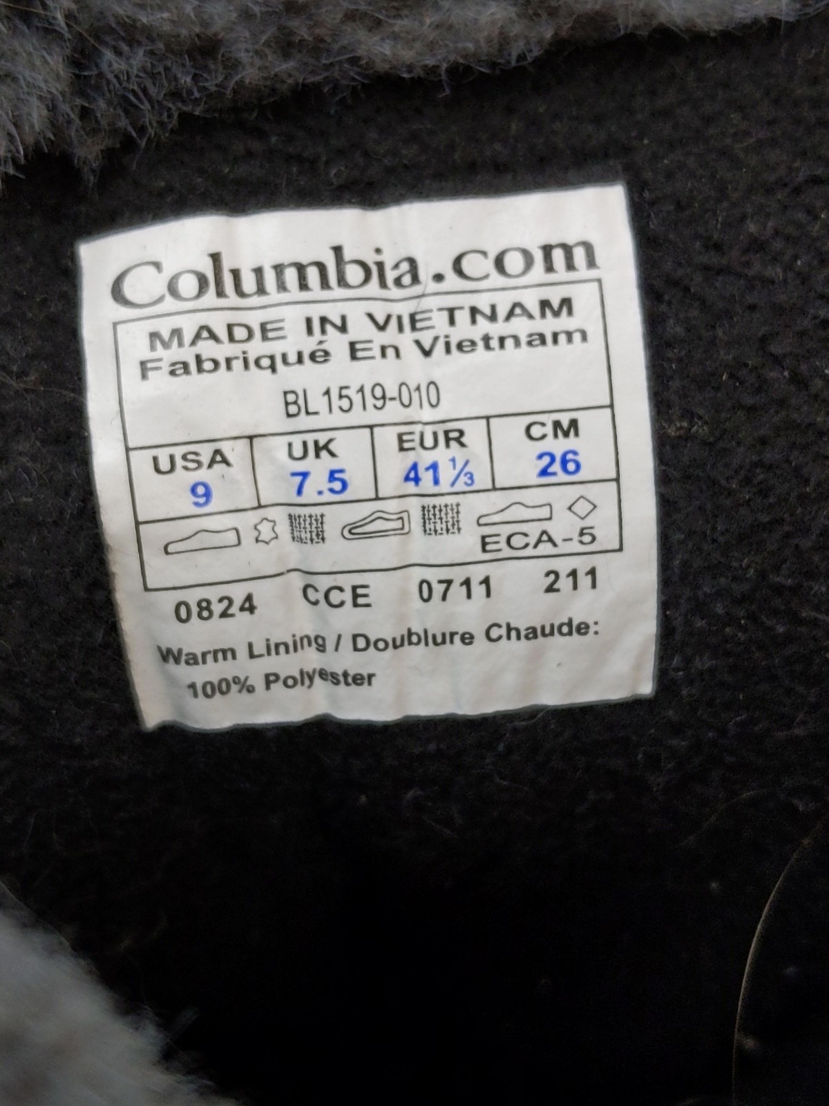 Columbia Snow Boots Womens Size 9 41 Black Suede Mid Calf Winter Insulated