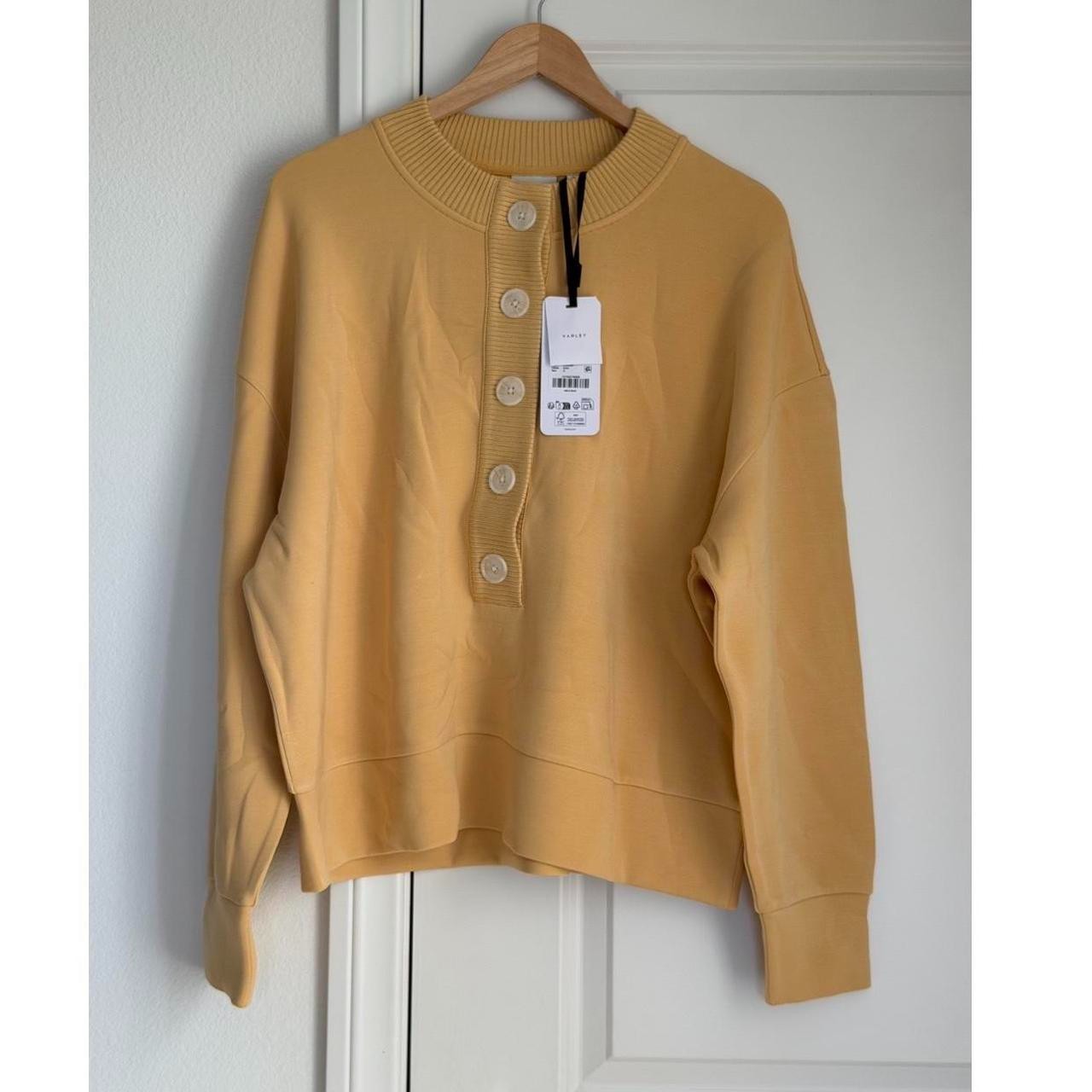 Varley Reena Button Front Sweat in Sahara Sun, Size X-Large