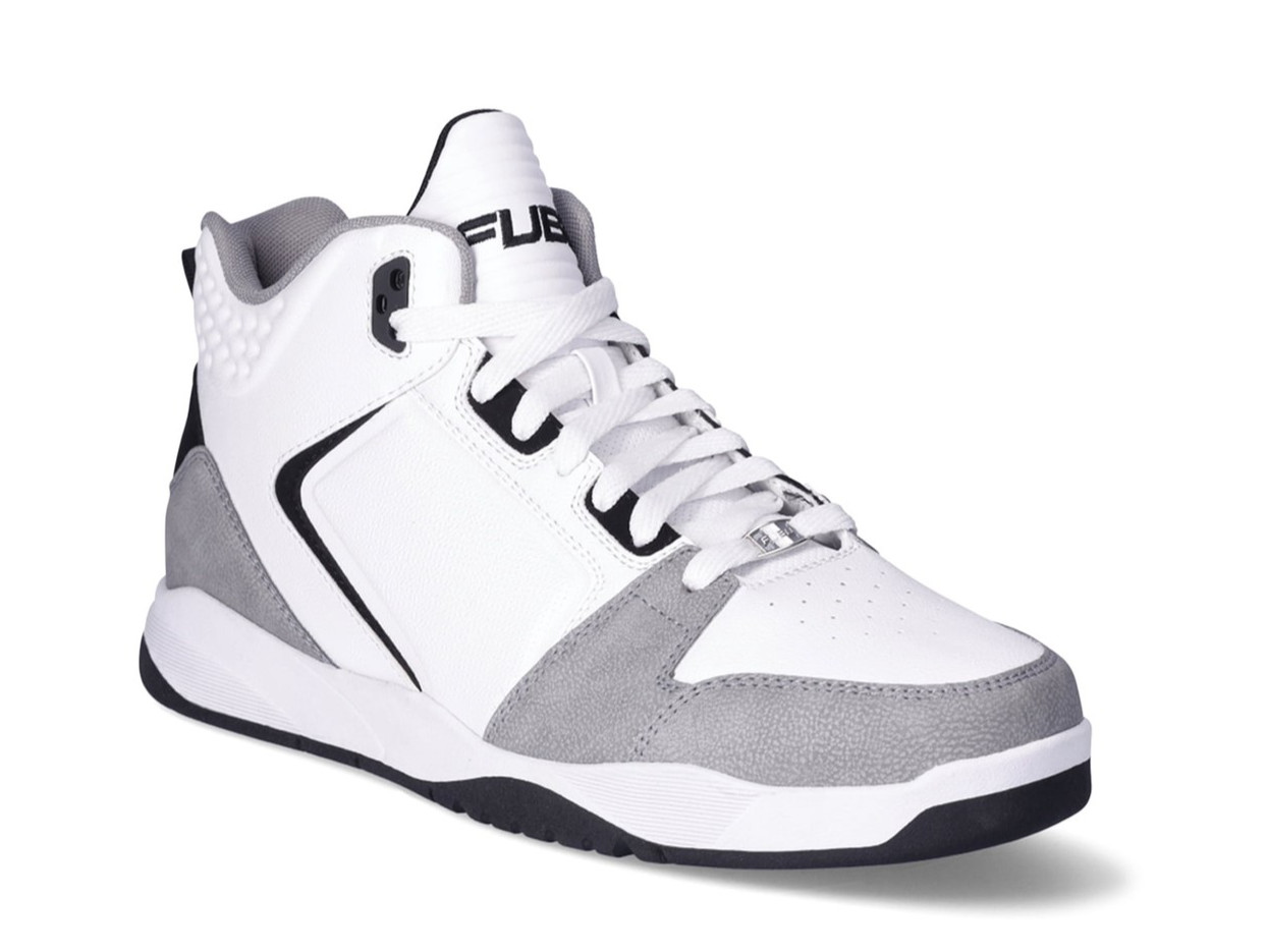 FUBU Men’s White Lace-up High Top Athletic Basketball Sneakers Shoes: 7-13