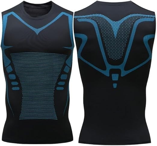Mens Slimming Compression Shirt Undershirt Body Shaper Vest Tummy Control