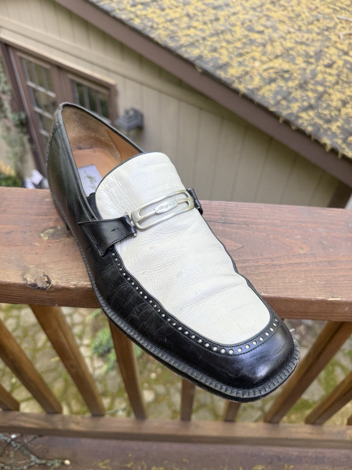 Mezlan Men’s Two Tone Loafer Slip On Dress Shoes Size 15 M