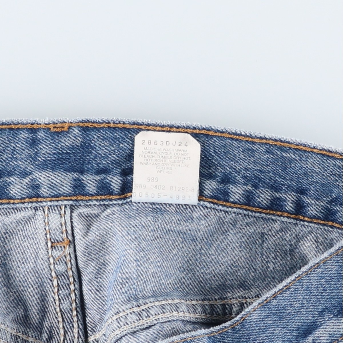 Used 2000’S Levi’s 00505-4891 Regular Fit Straight Leg Tapered Denim Pants M…
