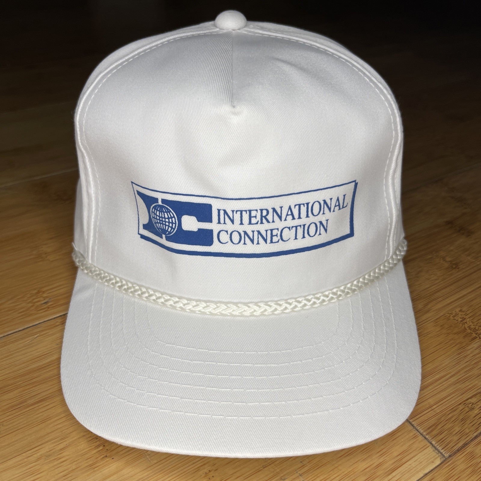 Vintage 90s YoungAn International Connections IC White Rope Trucker Snapback Hat