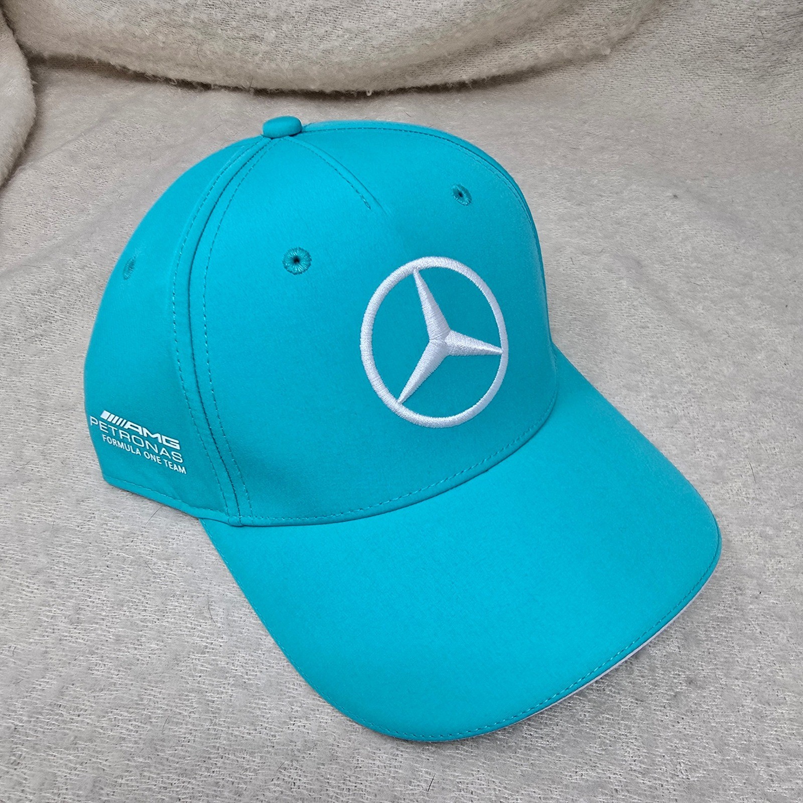 Mercedes AMG Petronas Hat Mens Teal Formula One Team Racing Baseball Cap NEW