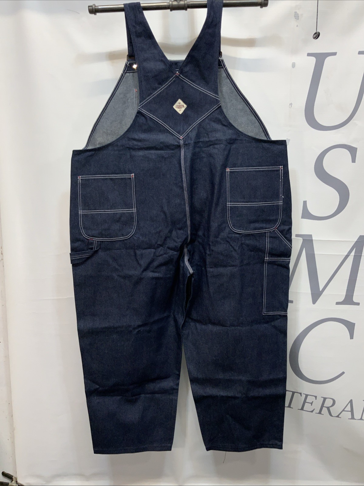 Mens Big Mac NWOT Denim Jeans Carpenters Bib Overalls Size 56X28. 000055