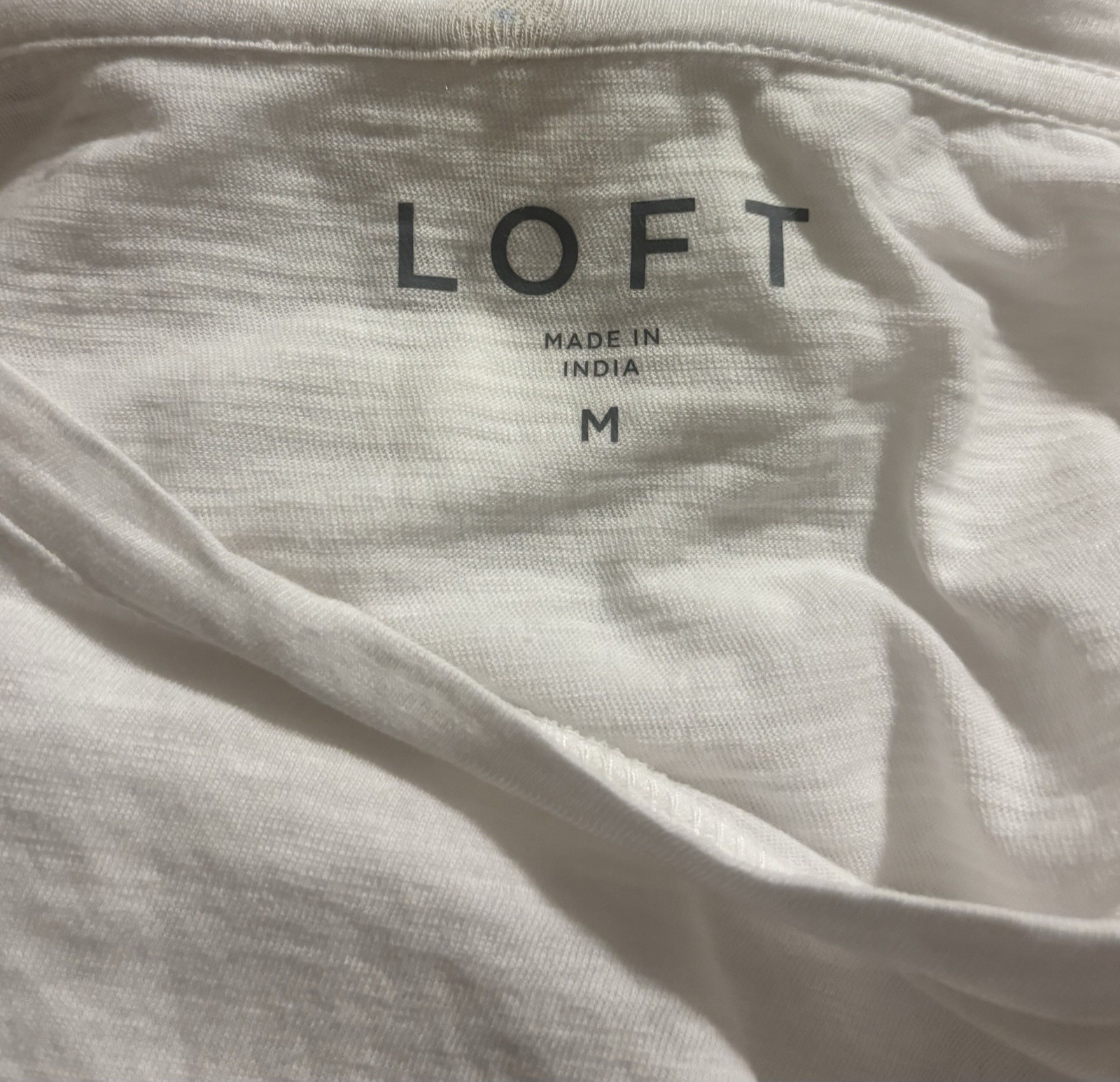 NWT LOFT Scandi Minimal Old Money Shirred Sides Fitted Quiet Luxury Size M