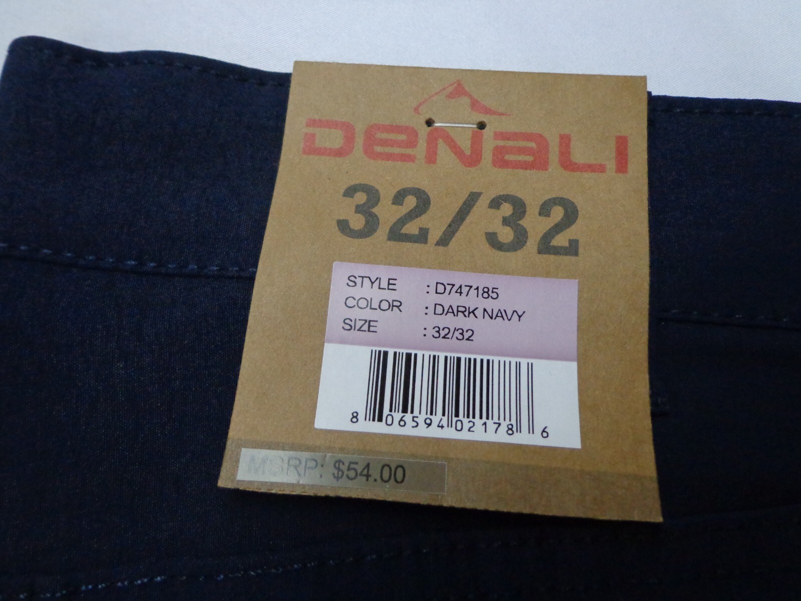 DENALI Dark Navy Blue Tech Fabric Stretch Pants NWT 32/32 MSRP $54