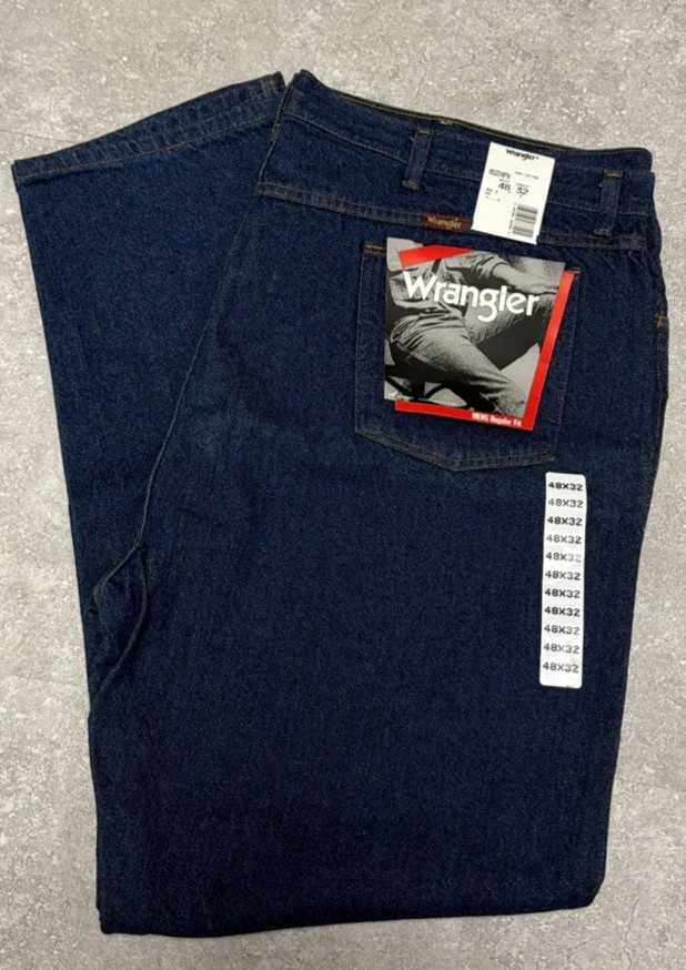 Men’s Wrangler Regular Fit Straight Leg Jean 100% Cotton 48 X 32 (3XL) USA K-57
