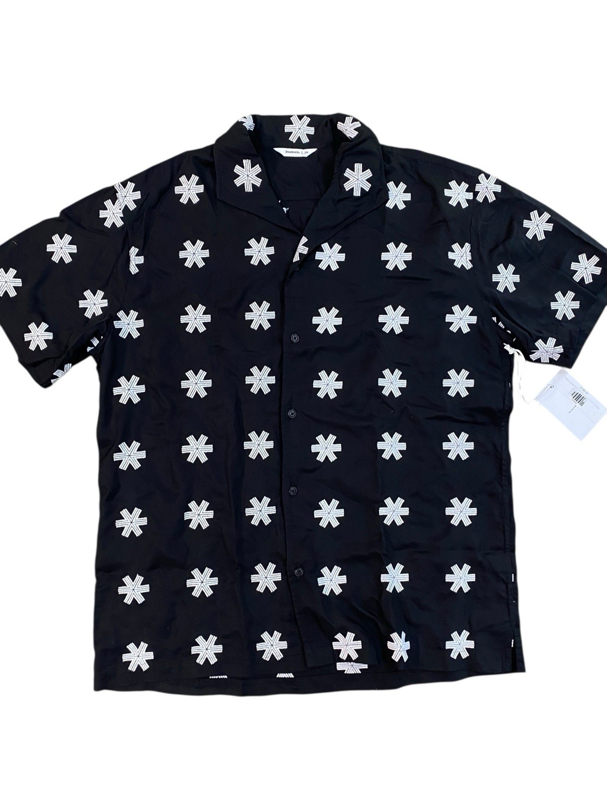 3Sixteen Leisure Shirt Black Size XXL Brand New Short Sleeve Button Down